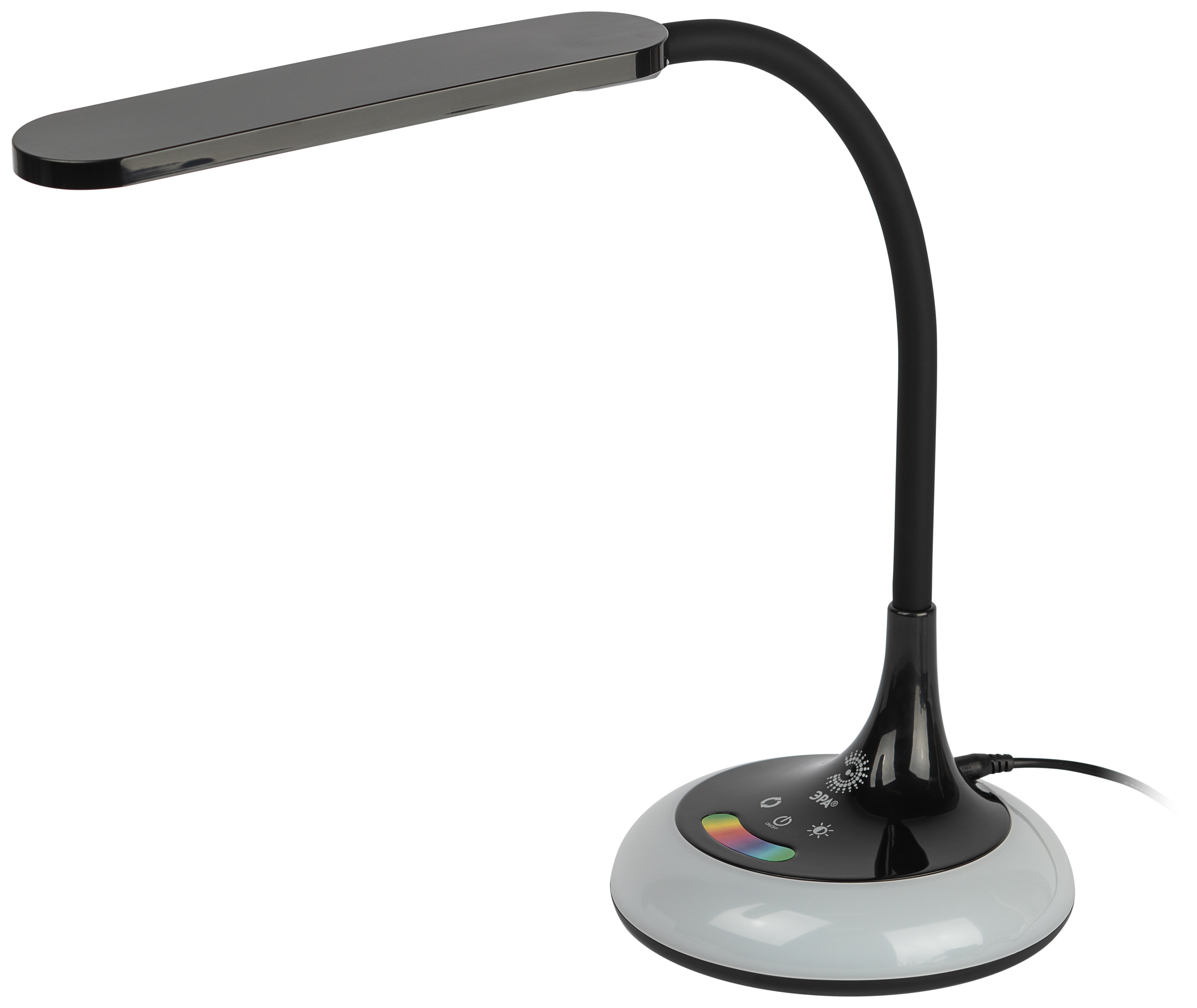 Настольный светильник ЭРА NLED-481-10W-BK светодиодный с RGB ночником черный