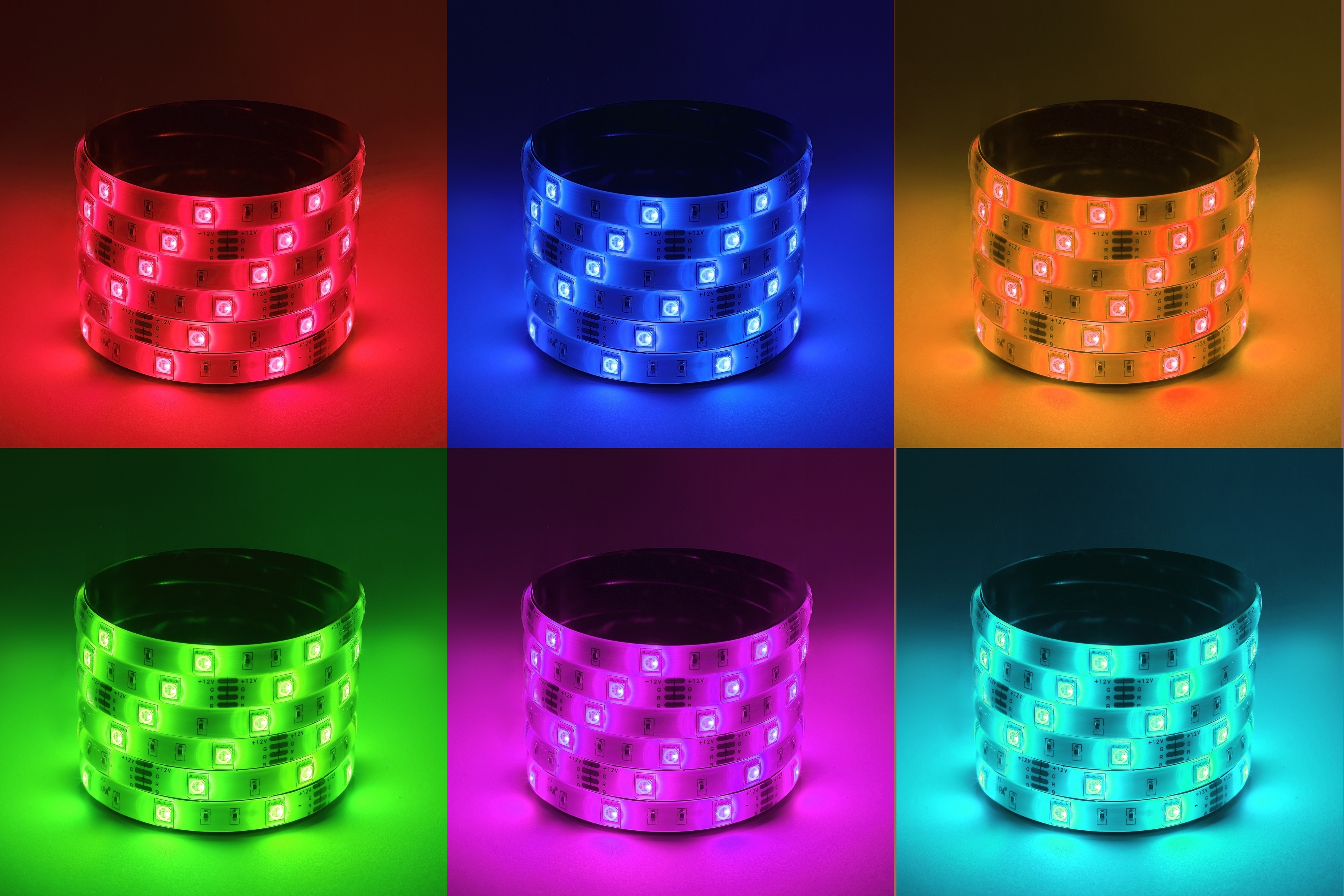 Светодиодная лента ЭРА LS5050-7,2-30-12-RGB-IP65-2year-5m многоцветная