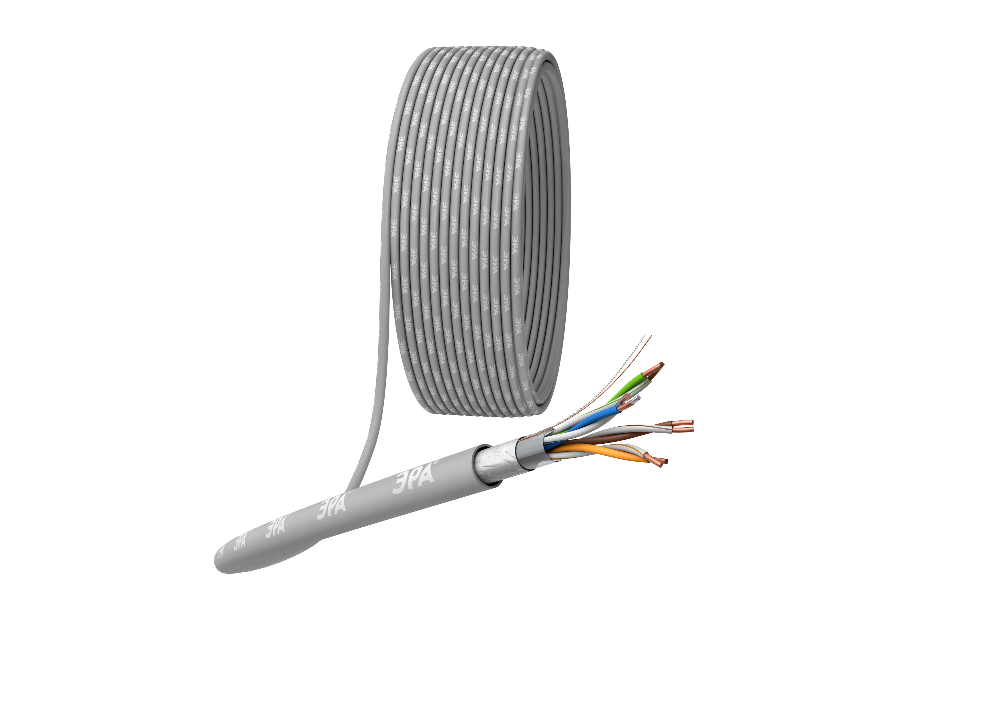 Кабель витая пара ЭРА F/UTP 4x2x24AWG Cat5e CU PVC 305 м SIMPLE