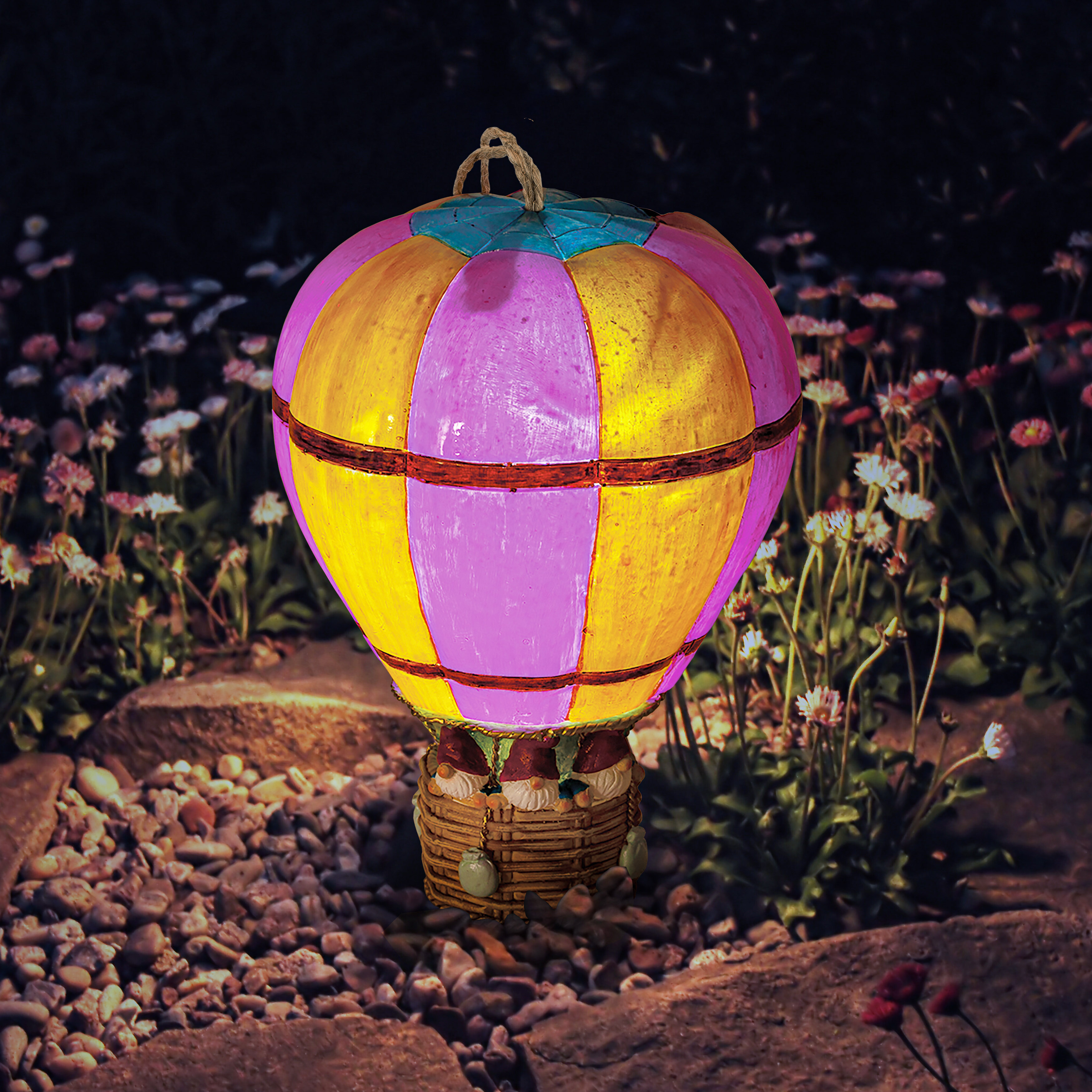 ERASF22-14 ЭРА Садовый светильник Воздушный шар на солнечной батарее, полистоун, 20 см