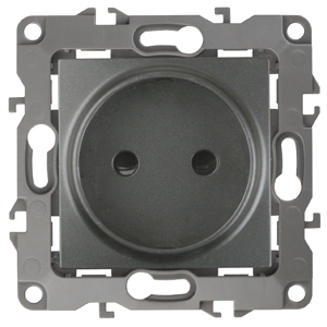 Розетка ЭРА Серия 12 12-2105-12 2P 16A-250В IP20 графит