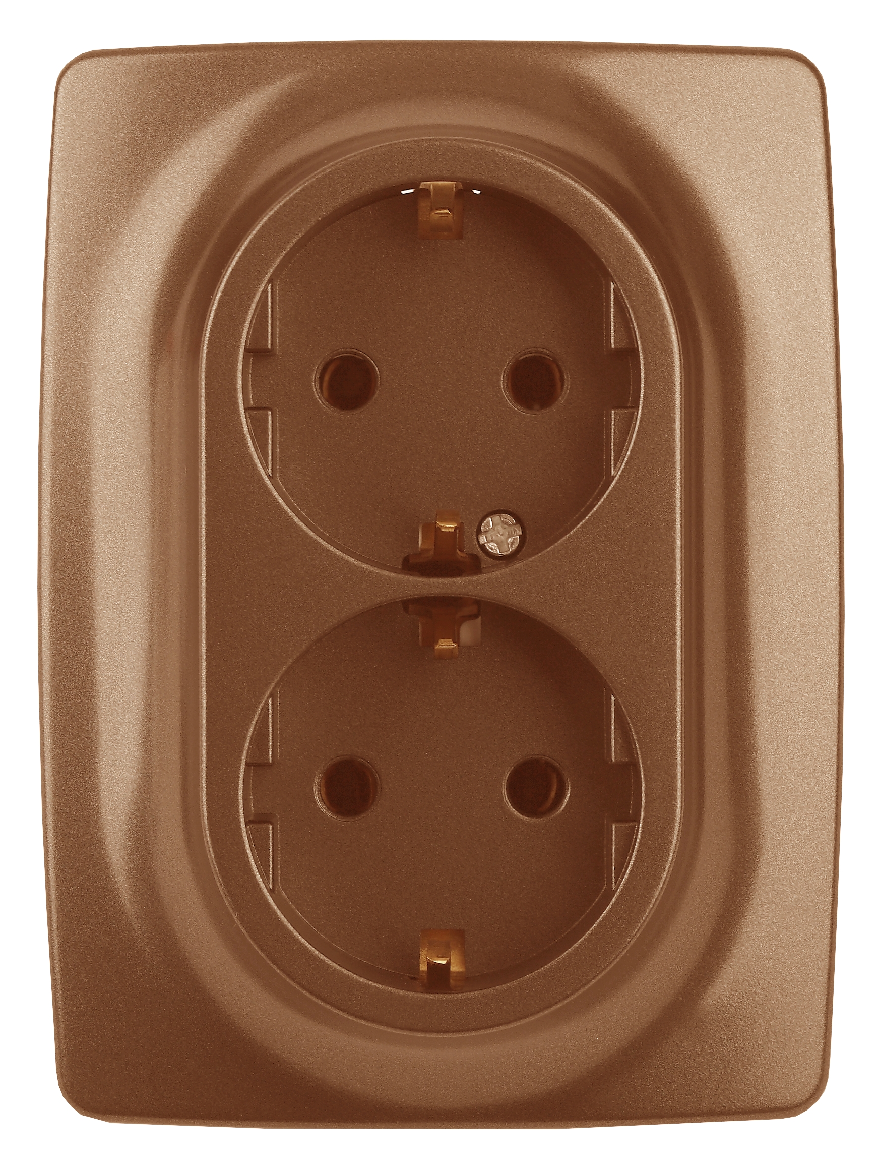 Розетка ЭРА Серия 12 12-2106-14 двойная с заземлением 2X2P+E Schuko 16A-250В IP20 медь