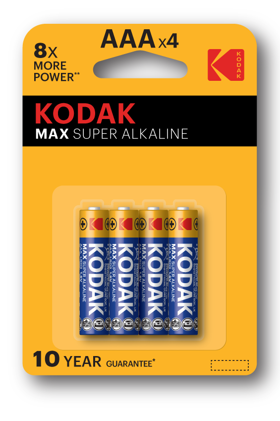 Батарейки Kodak LR03-4BL MAX SUPER Alkaline [K3A-4] (40/200/32000)