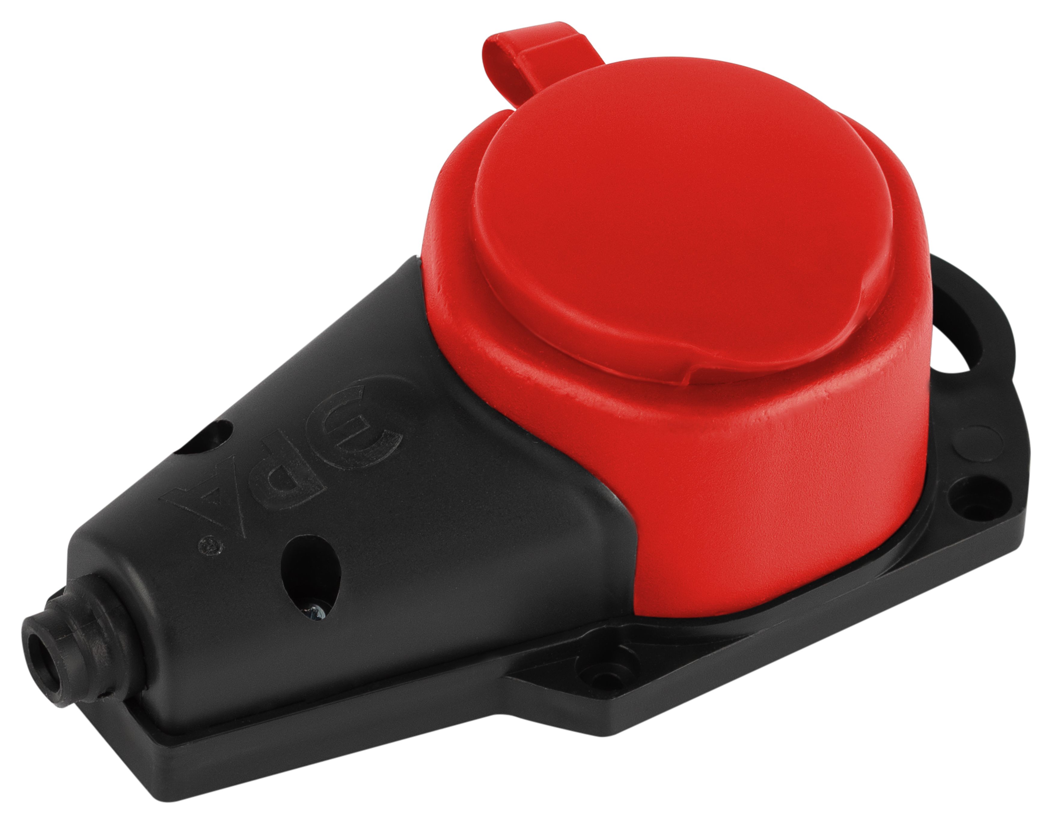Колодка ЭРА KX-1e-RED-IP44 каучуковая с заземлением 1 розетка 16A IP44 красная