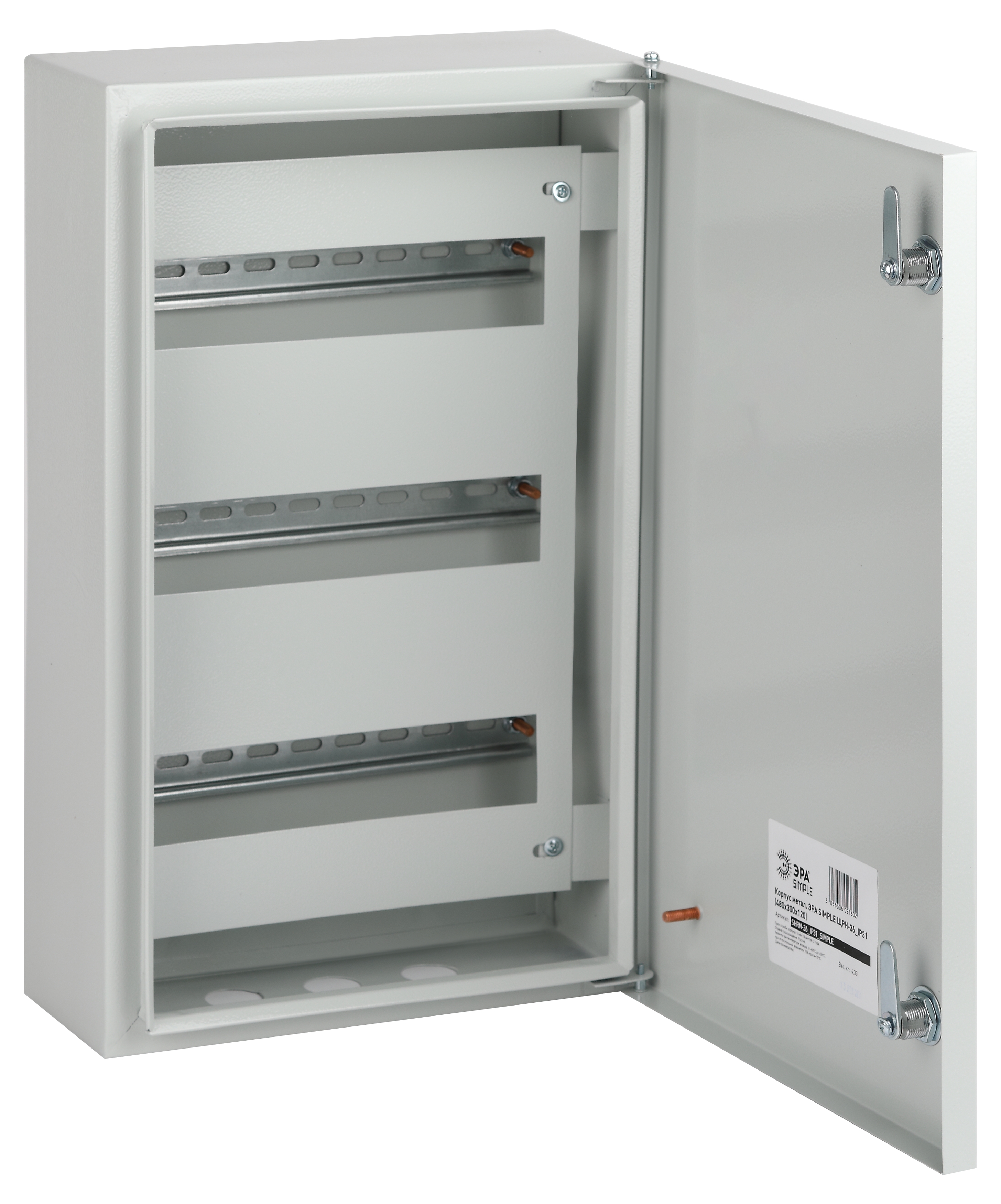 Корпус металлический навесной ЭРА SIMPLE ЩРН-36 (480х300х120) IP31 УХЛ3 серый