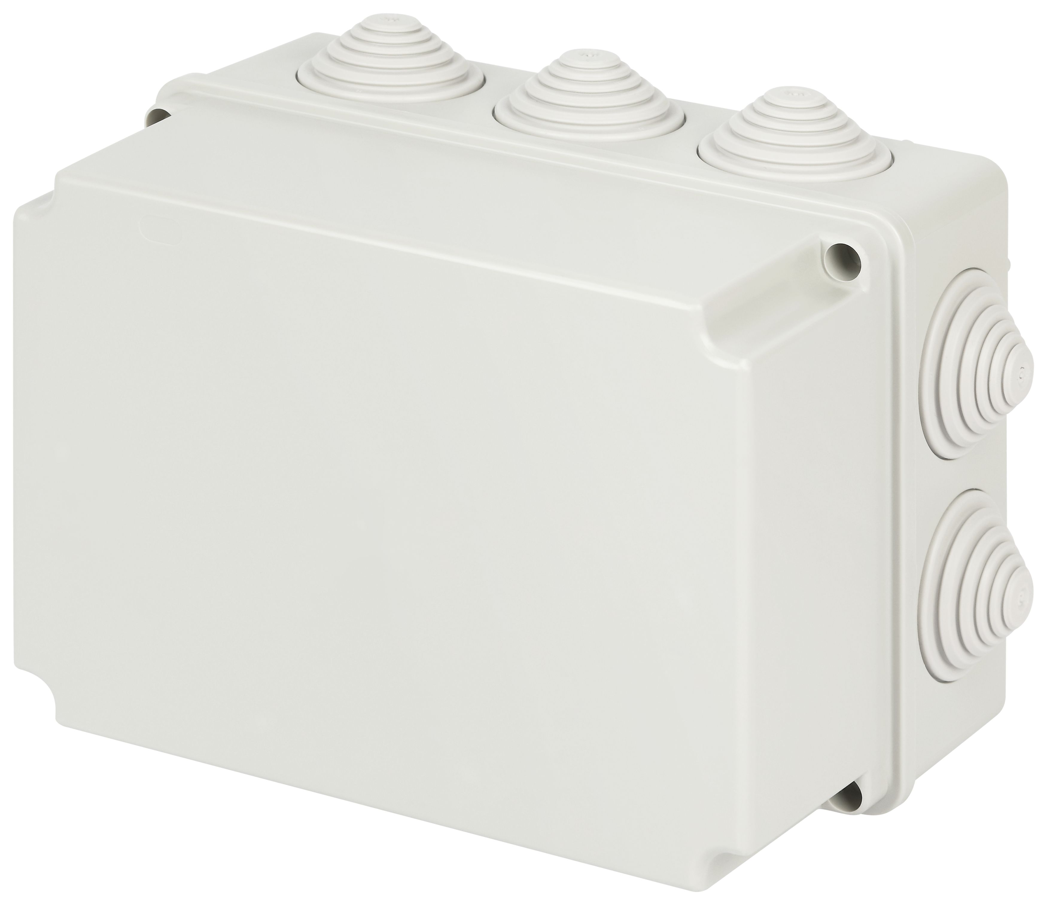 Распаячная коробка ЭРА KORv-190-140-120-10g-44 ОП серая 190х140х120мм на винтах 10 гермовводов IP44