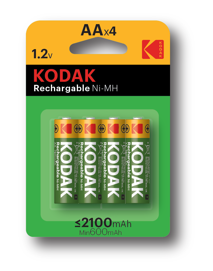 Аккумуляторы NiMH (никель-металлгидридные) Kodak HR6-4BL 2100mAh [KAAHRP-4] (80/640/15360)