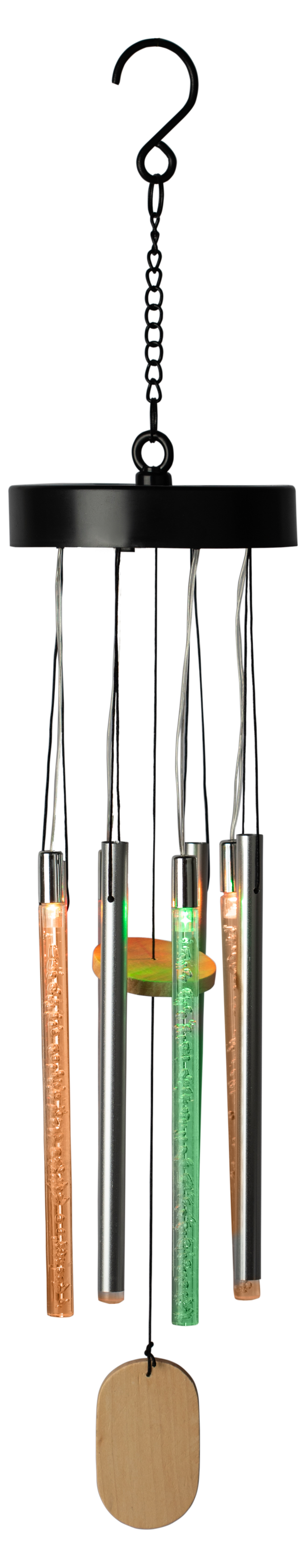 ERASF22-46 ЭРА Садовый светильник Солнечный ветер, на солнечной батарее, RGB 6LED, 70 см, d 13,5 см