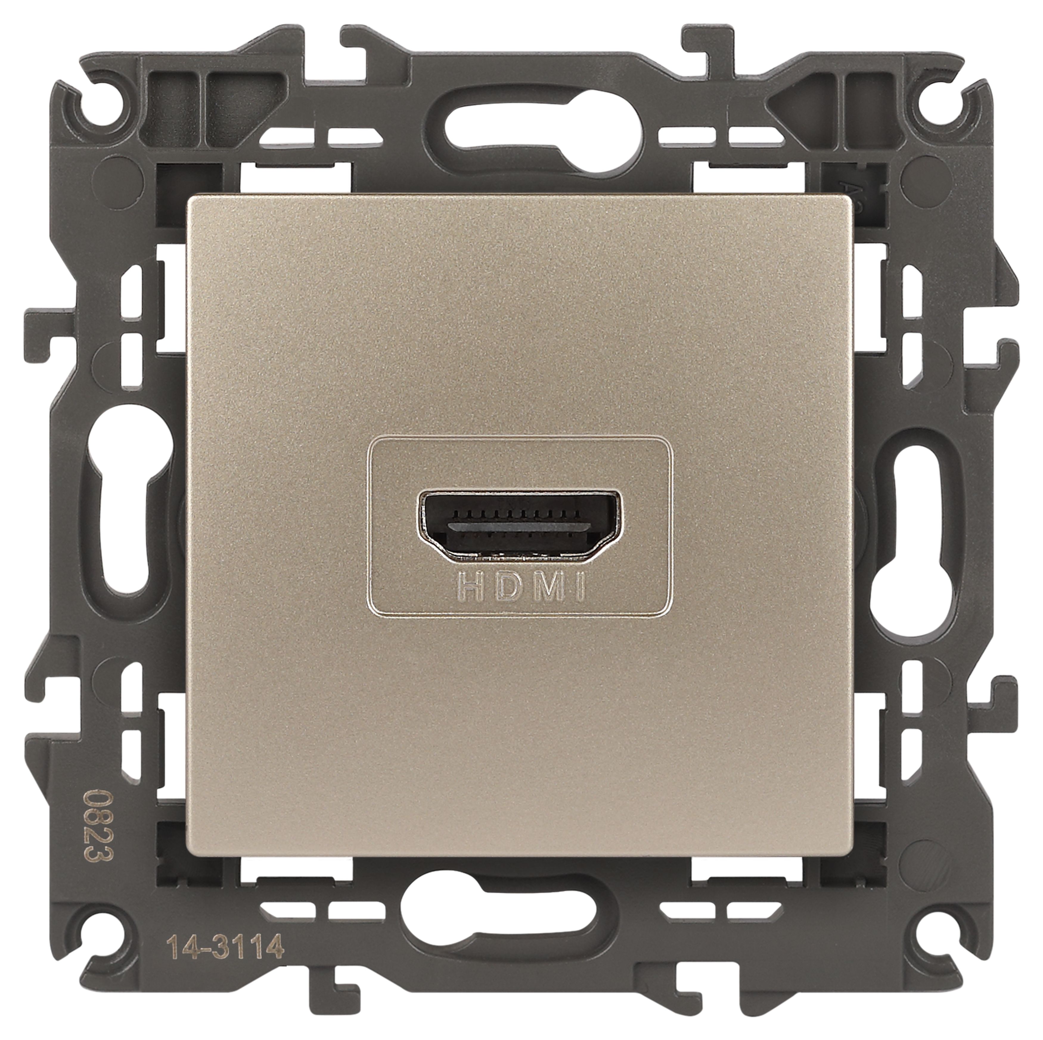 Розетка ЭРА Elegance 14-3114-04 HDMI IP20 шампань