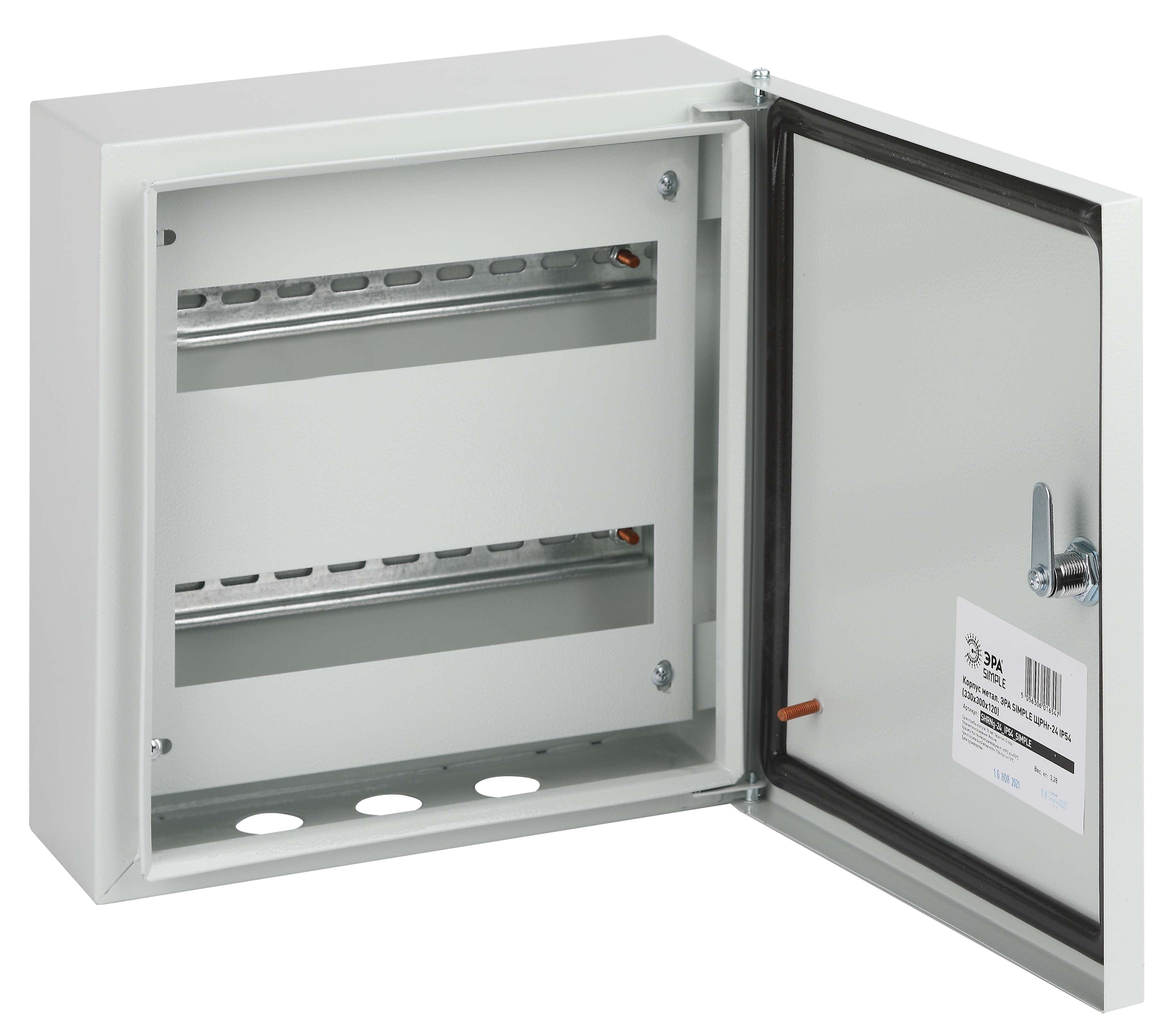 Корпус металлический навесной ЭРА SIMPLE ЩРНг-24 (330х300х120) IP54 У2 серый