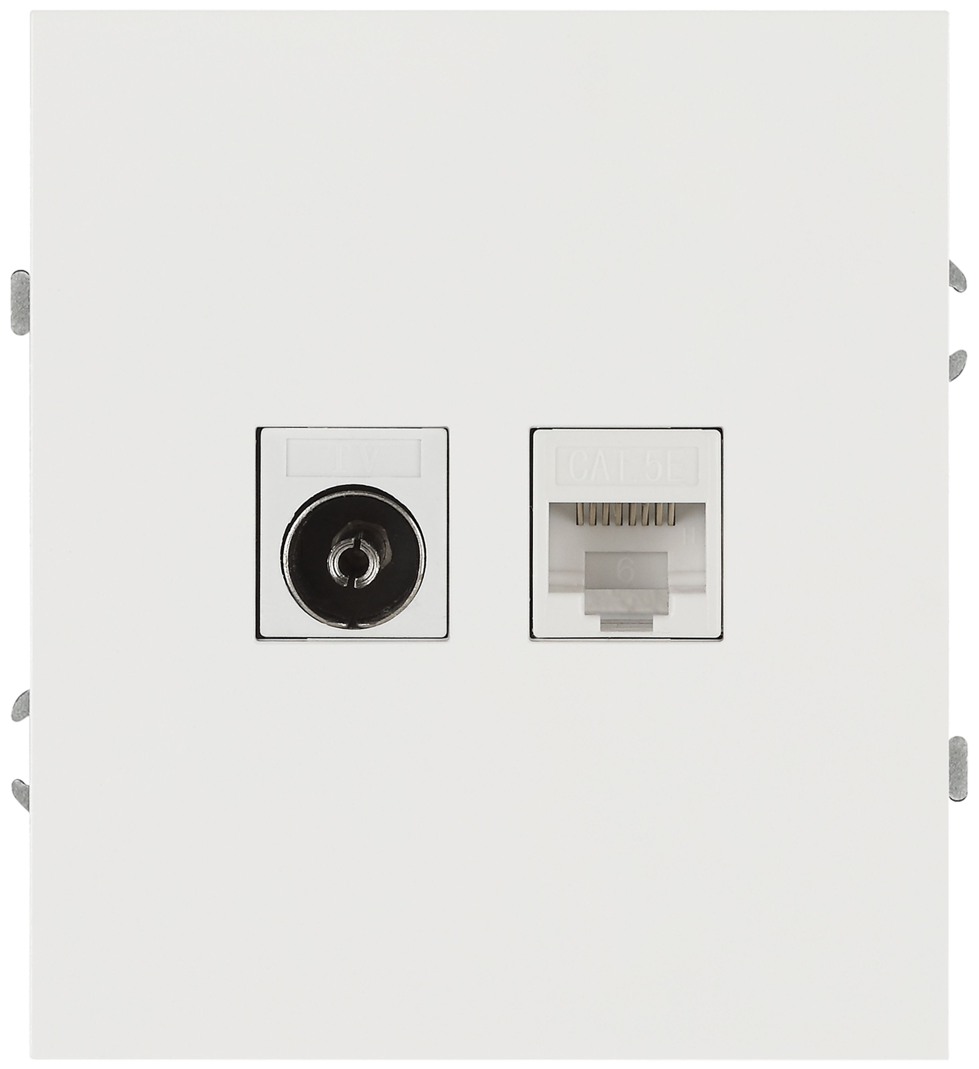 Розетка ЭРА Arktik 16-3110-01 комбинированная RJ45+TV белый