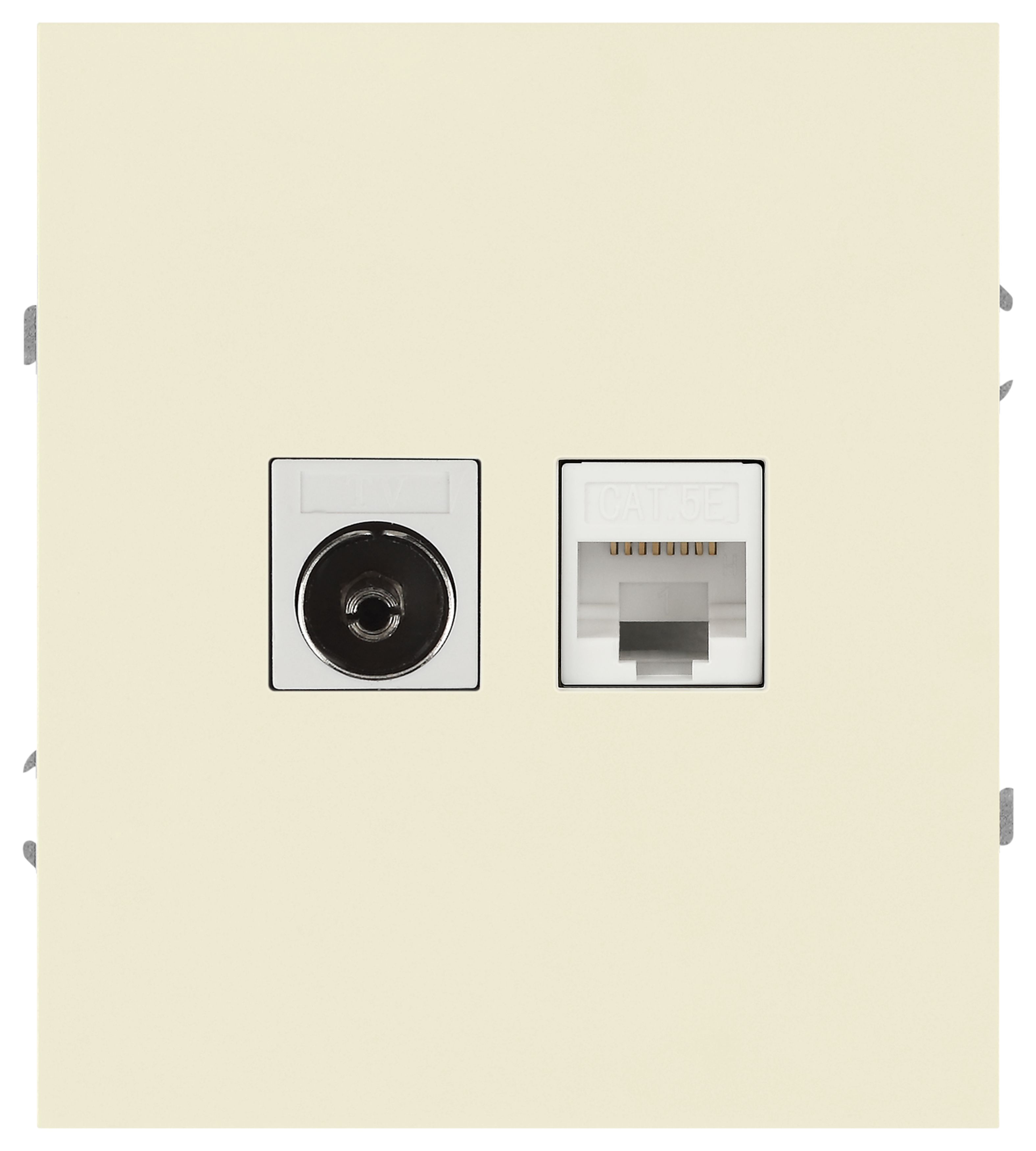 Розетка ЭРА Arktik 16-3110-02 комбинированная RJ45+TV слоновая кость