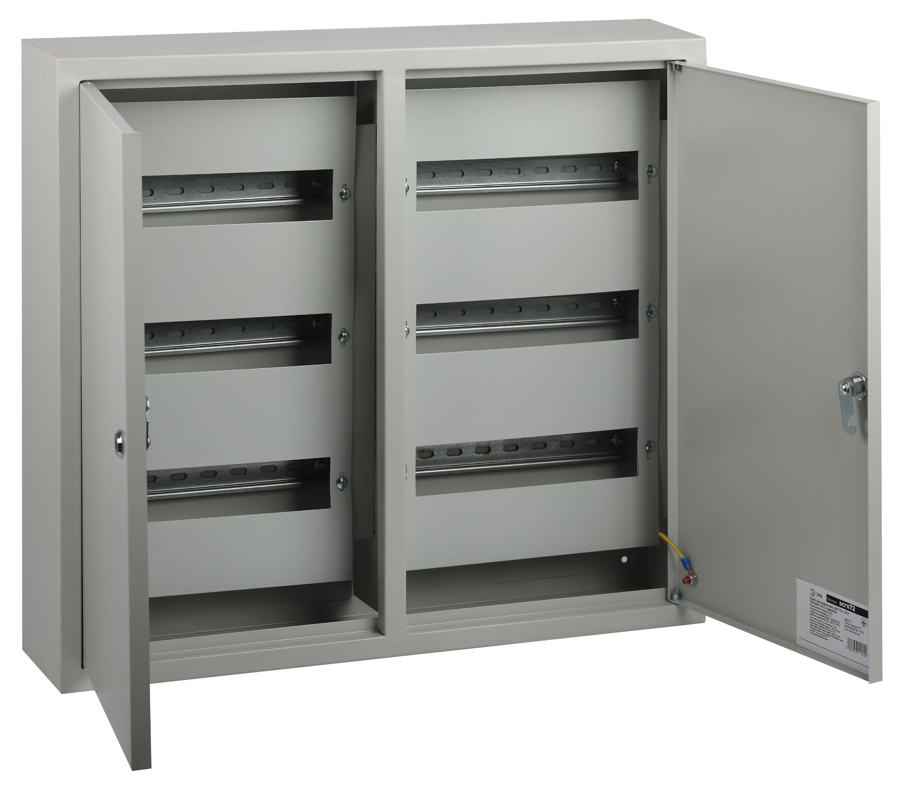 Корпус металлический навесной ЭРА ЩРН-72 2-х дверный (540х600х120) IP31 УХЛЗ серый