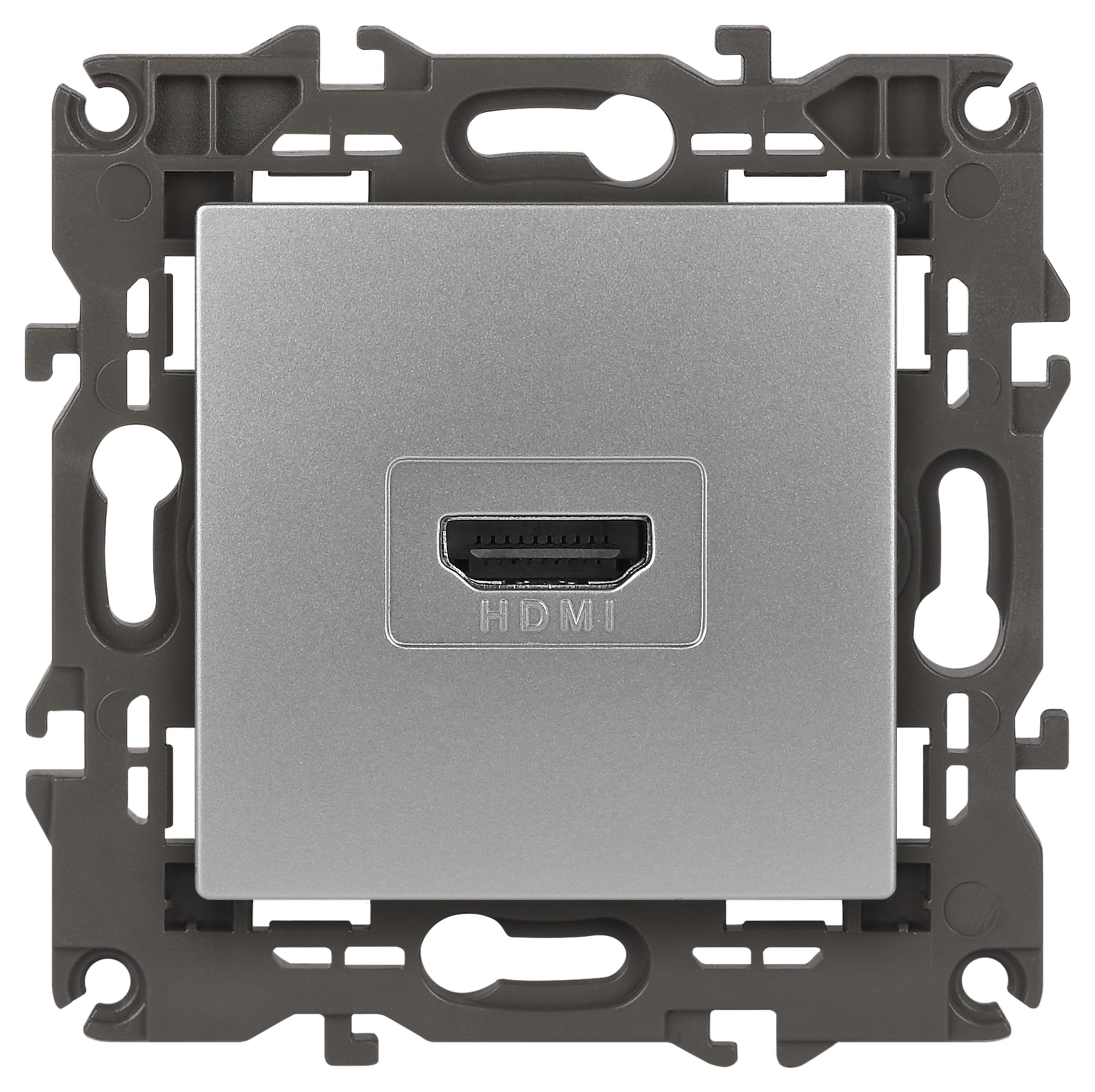 Розетка ЭРА Elegance 14-3114-03 HDMI IP20 алюминий