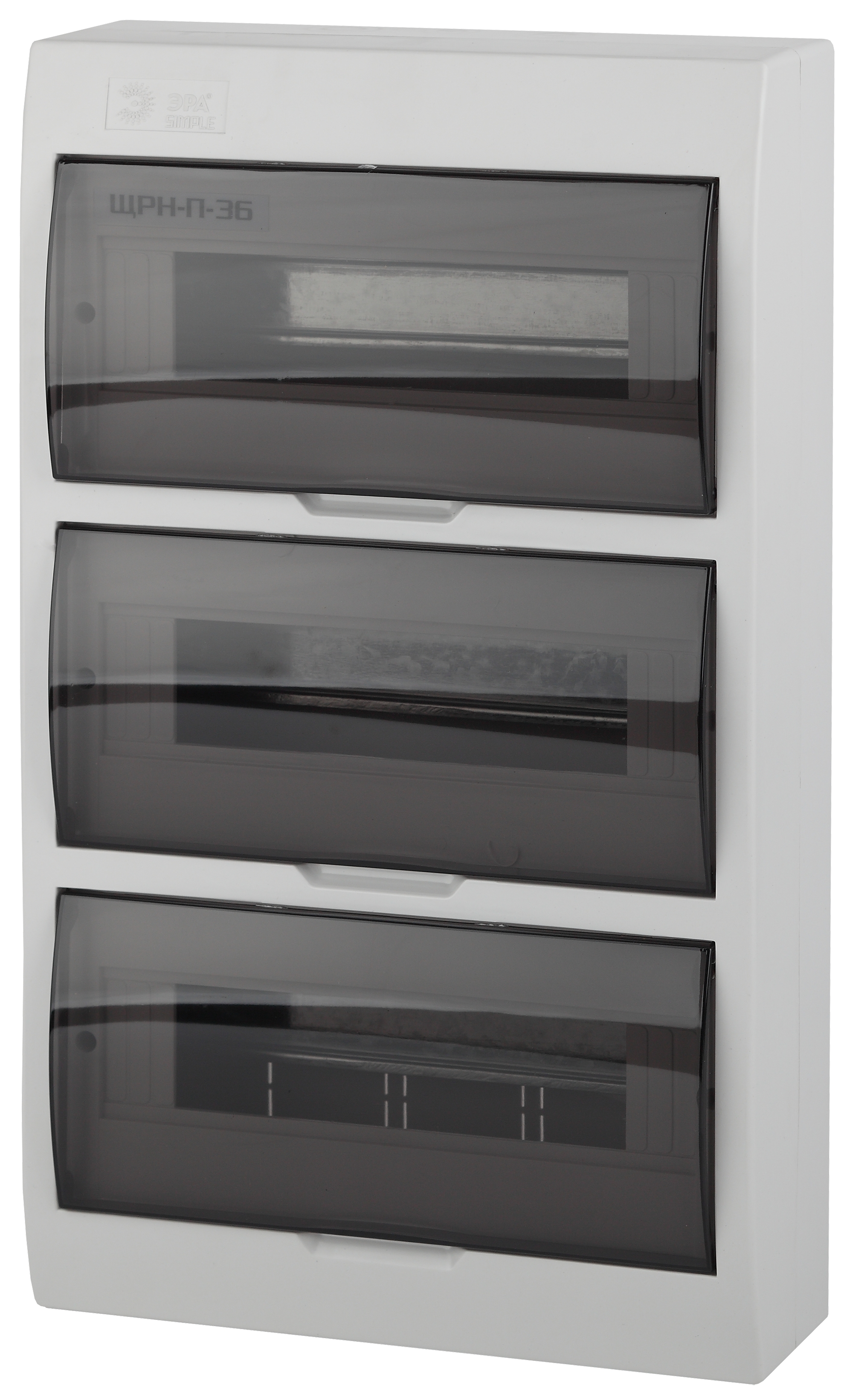 Корпус пластиковый навесной ЭРА SIMPLE ЩРН-П-36 IP41 прозрачная крышка белый