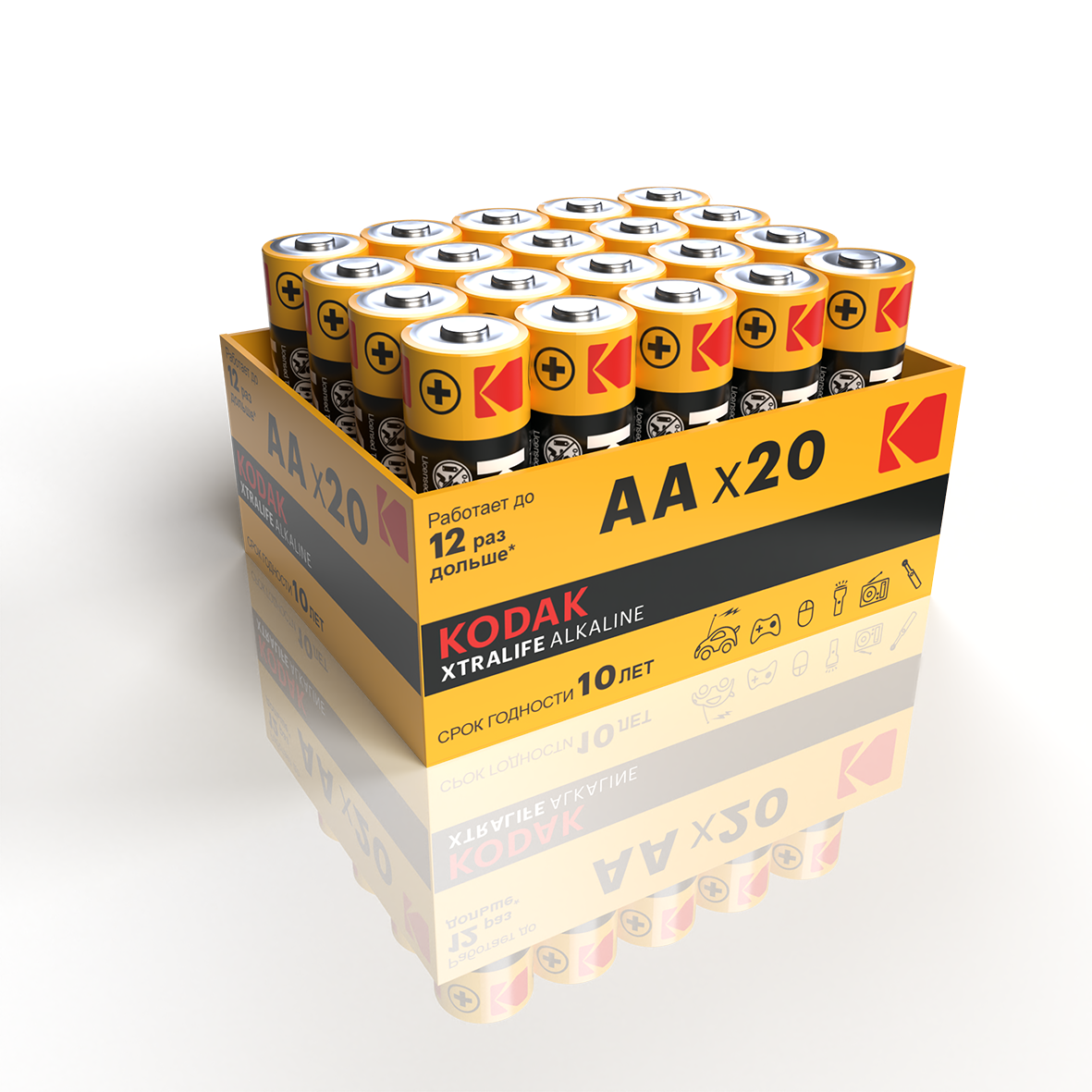 Батарейки Kodak LR6-20 bulk XTRALIFE Alkaline (20/360/21600)