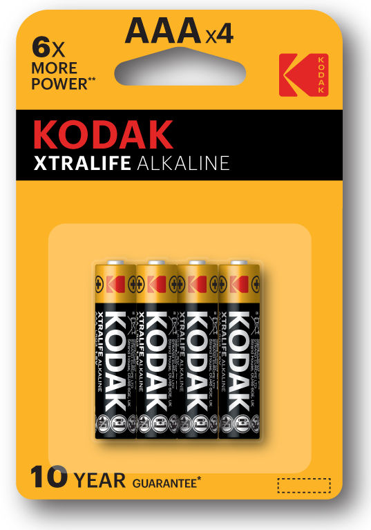 Батарейки Kodak LR03-4BL XTRALIFE Alkaline [K3A-4] (40/200/32000)