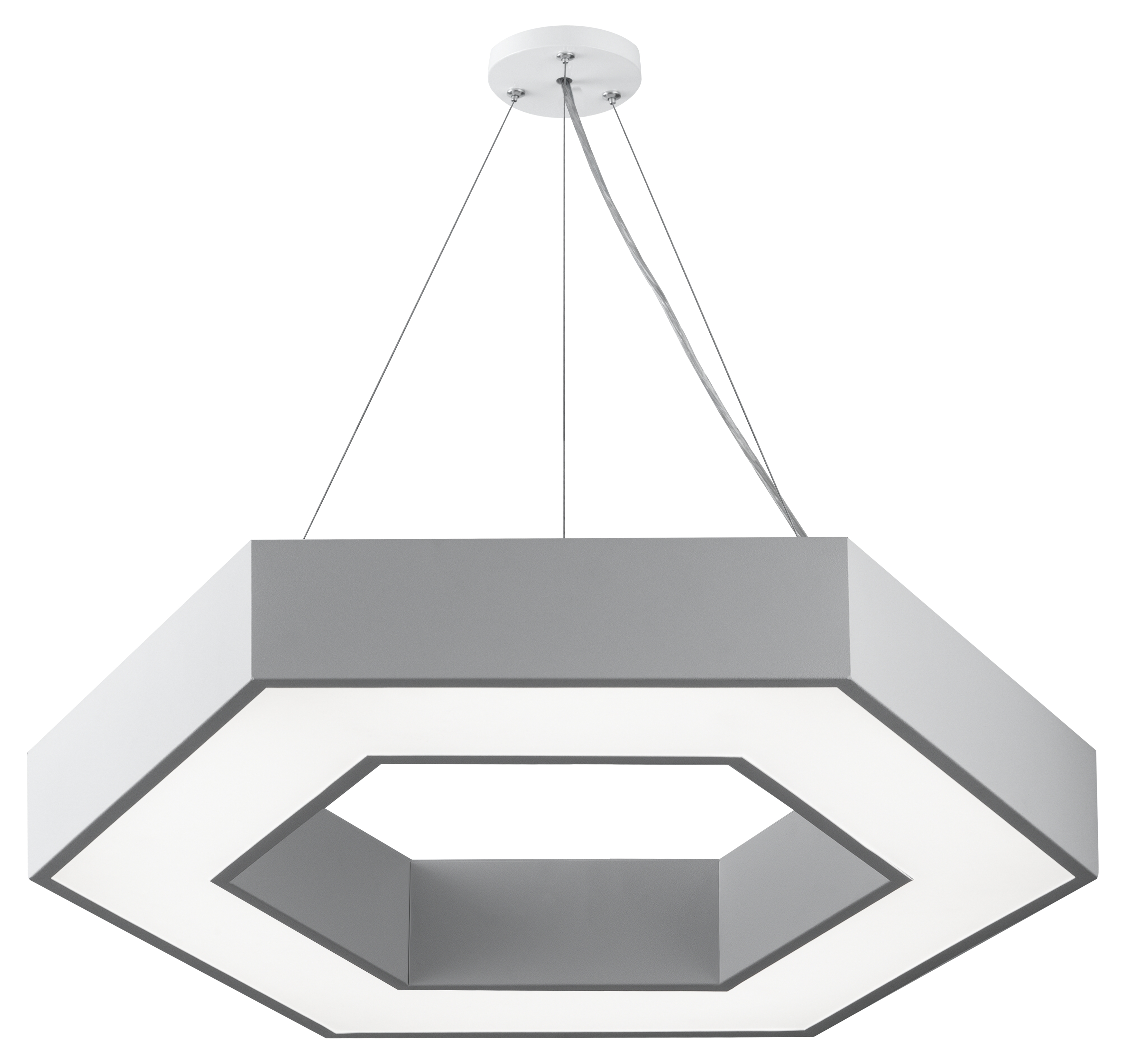 Светильник LED ЭРА Geometria SPO-123-W-40K-045 Hexagon 45Вт 4000K 2900Лм IP40 600*80 белый подвесной драйвер внутри