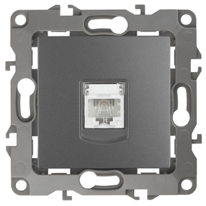 Розетка ЭРА Серия 12 12-3105-12 телефонная RJ11 IP20 Эра12 графит