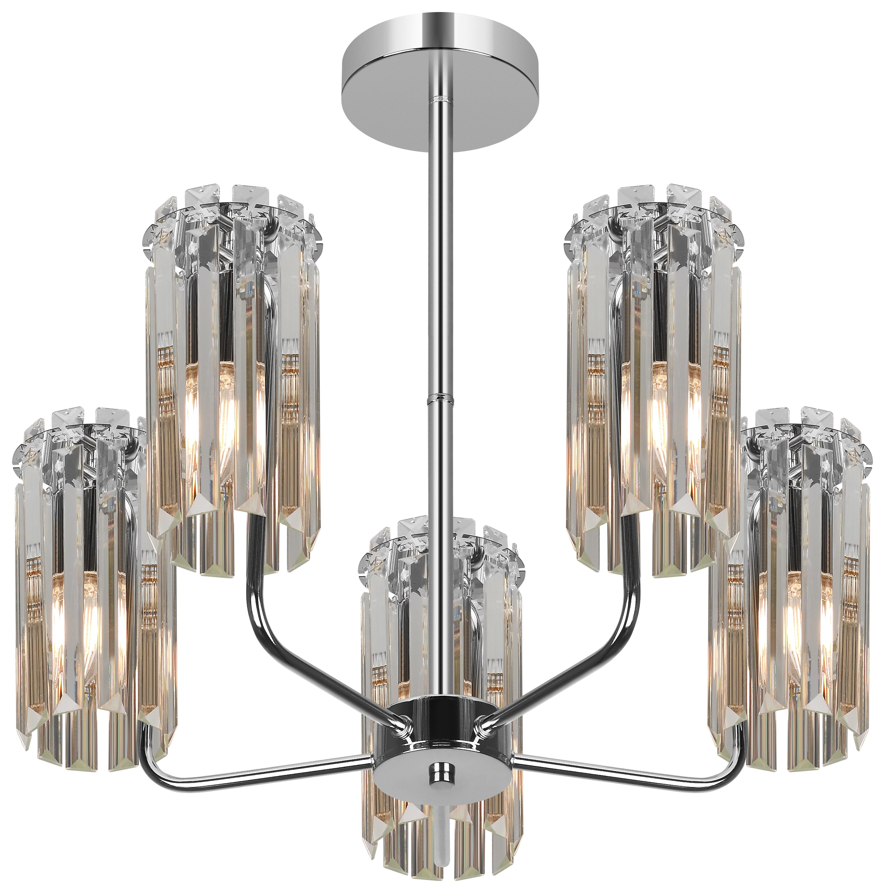 Люстра Rivoli Ifa 1063-305 5хЕ14 40 Вт хрусталь