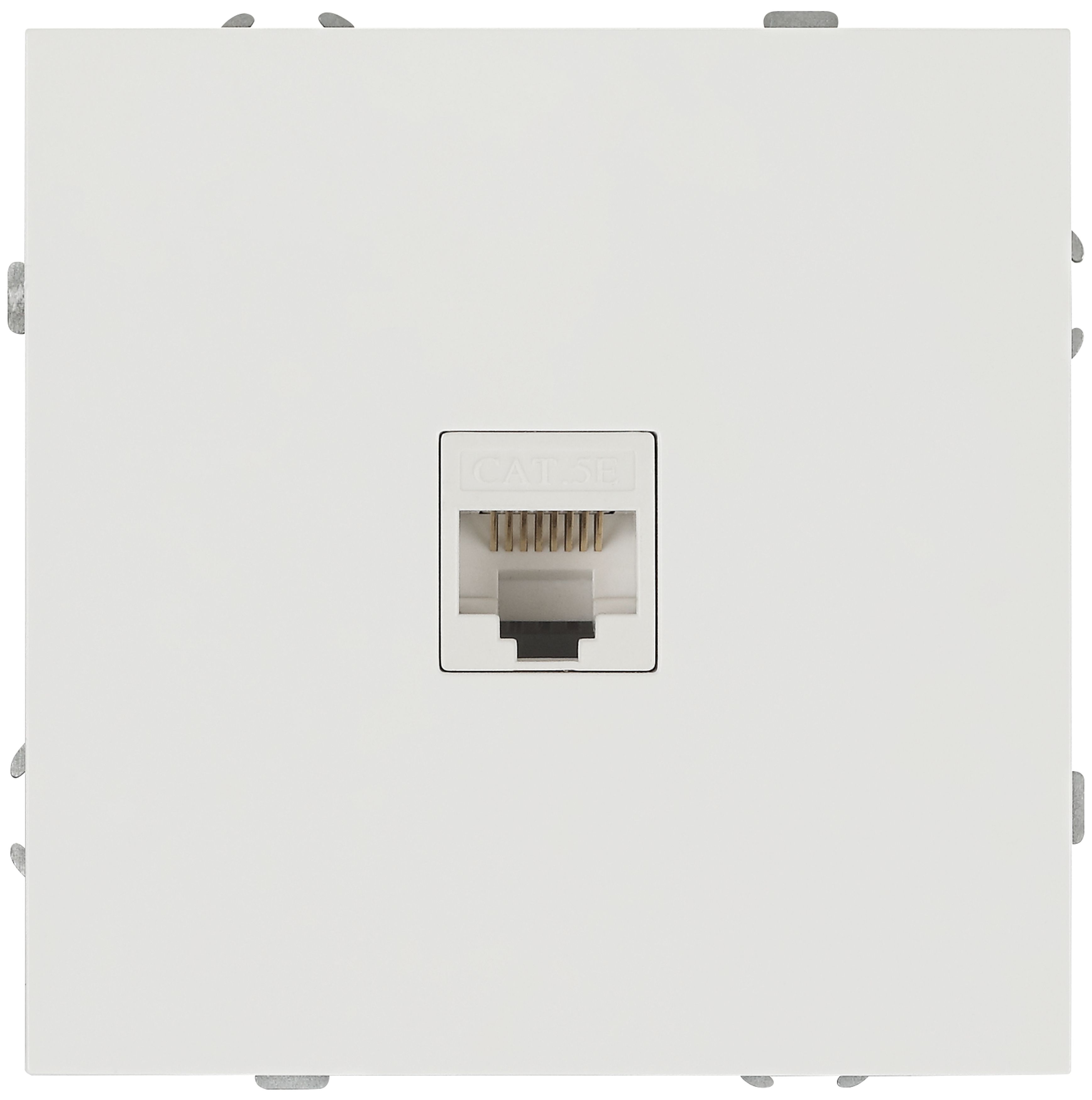 Розетка ЭРА Galaxy 15-3107-08 информационная RJ45 IP20 белый матовый
