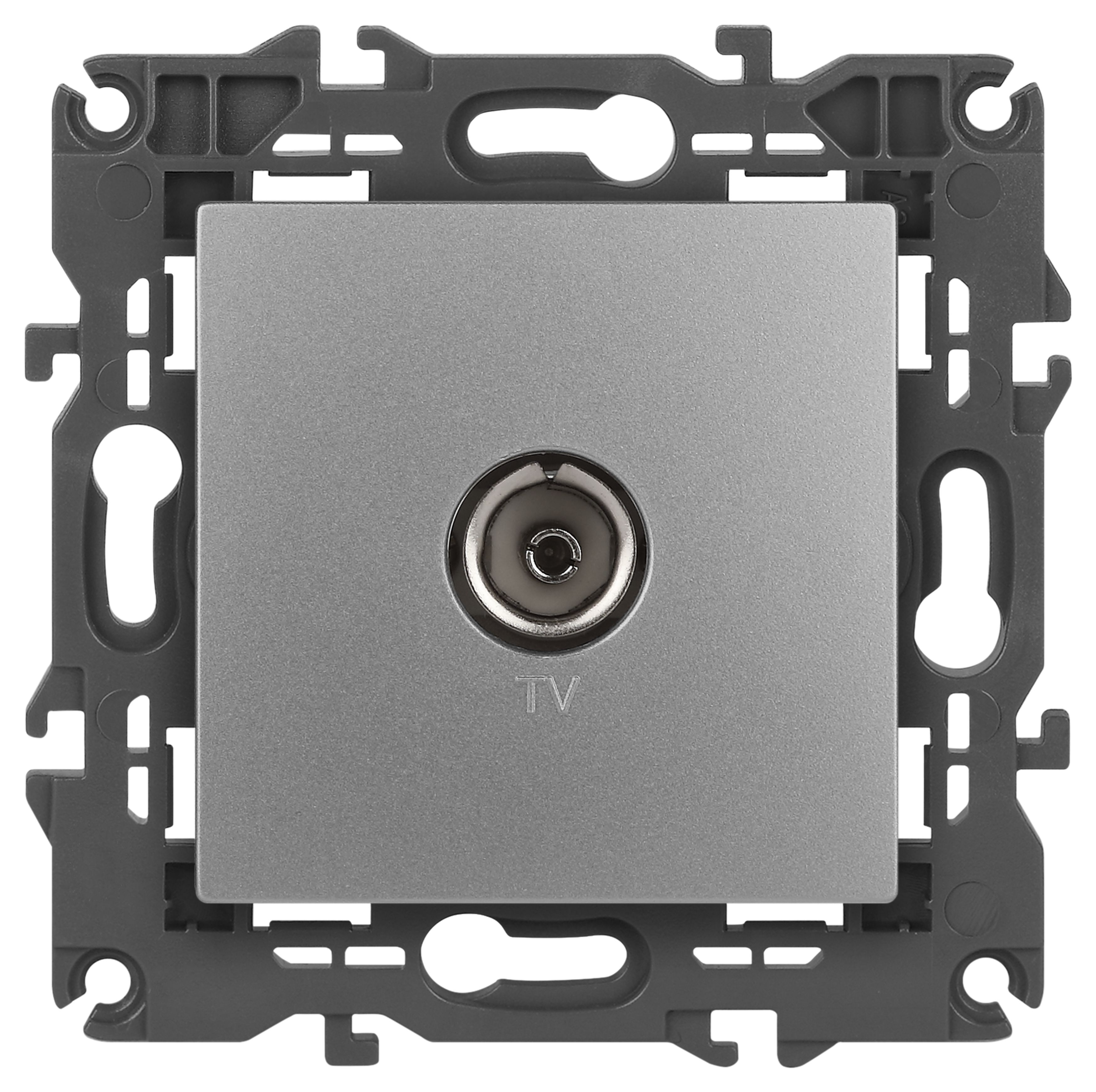 Розетка ЭРА Elegance 14-3101-03 TV одиночная IP20 алюминий