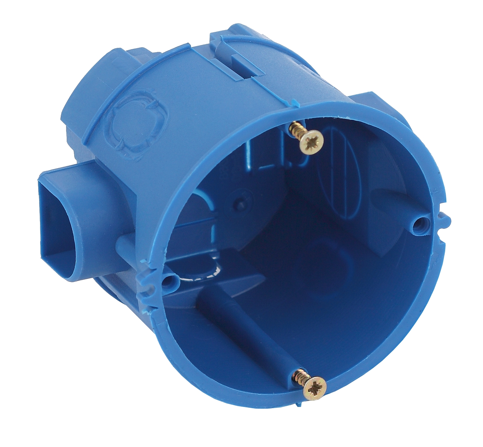 Коробка установочная ЭРА KUTS-68-60-blue синяя 68х60мм для твердых стен саморезы стыковочные узлы IP20
