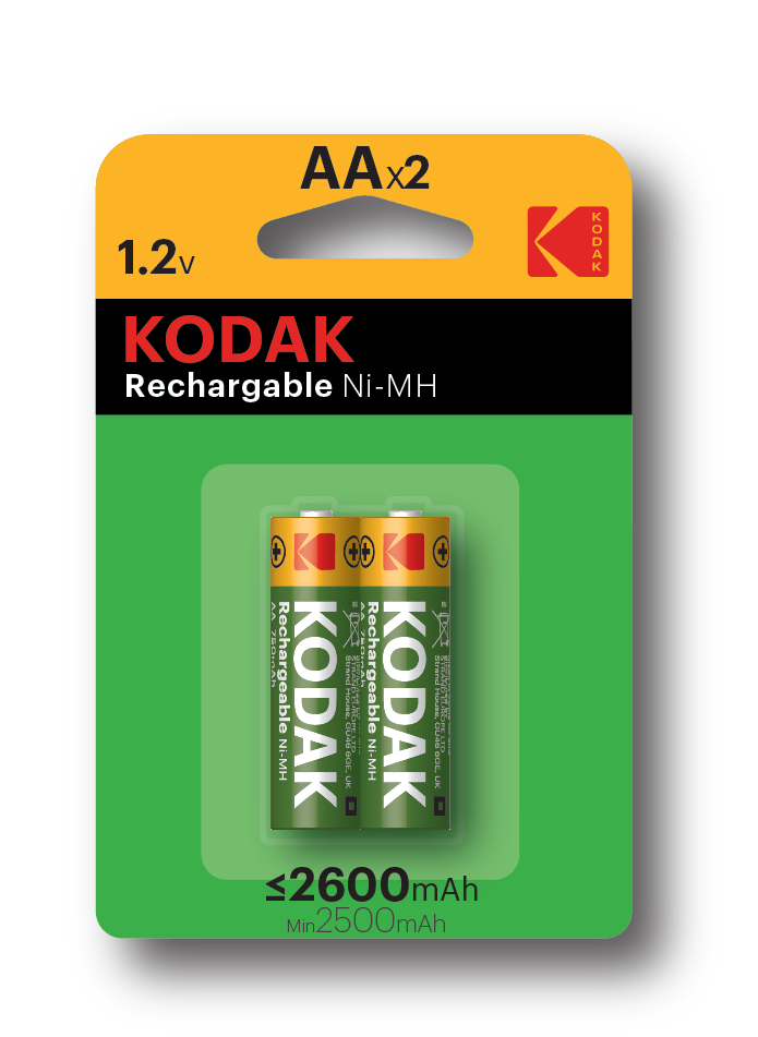 Аккумуляторы NiMH (никель-металлгидридные) Kodak HR6-2BL 2600mAh [KAAHR-2/2600mAh] (40/320/12800)