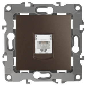Розетка ЭРА Серия 12 12-3105-13 телефонная RJ11 IP20 бронза