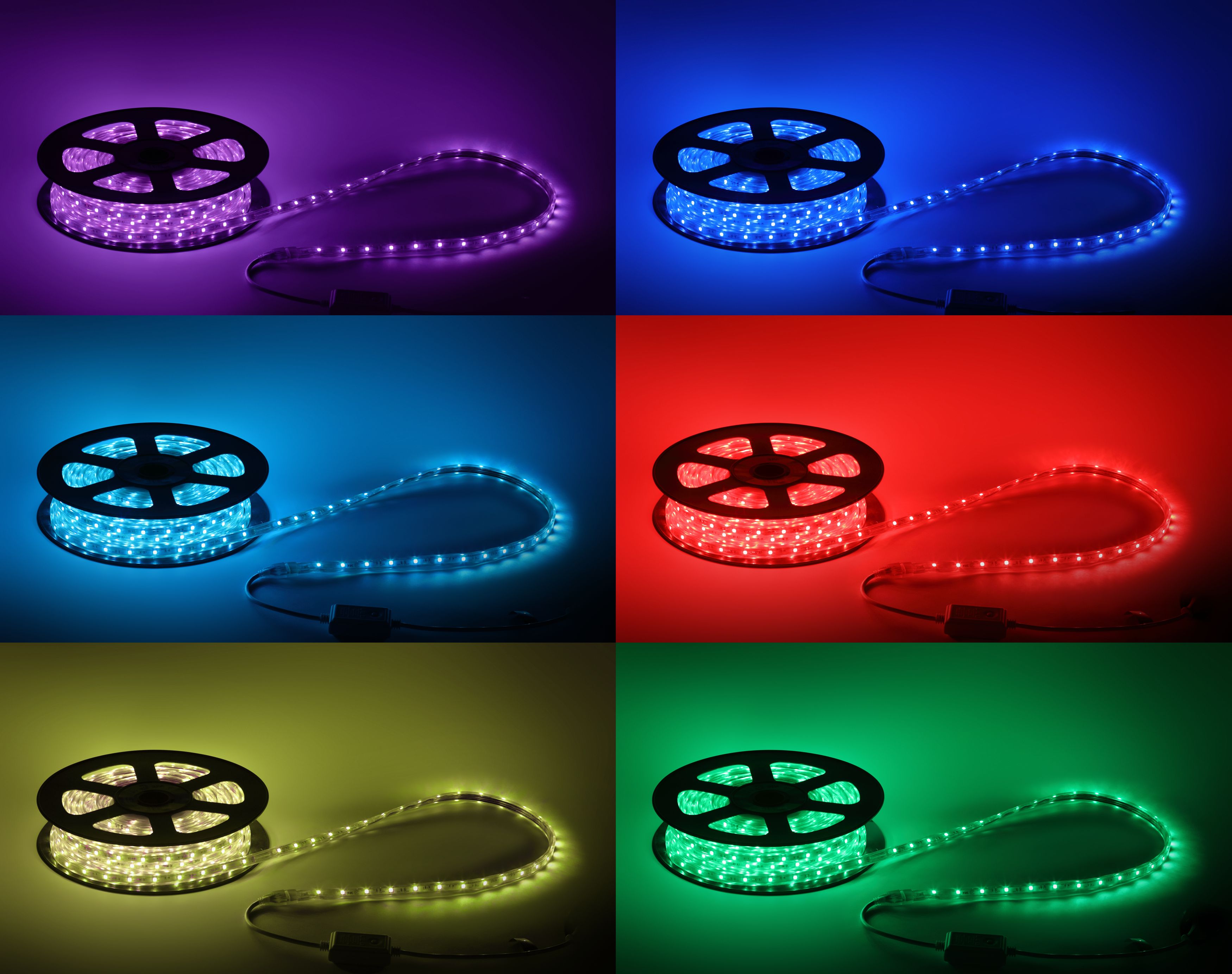 Светодиодная лента ЭРА LS5050-7,2-30-220-RGB-IP67-20m многоцветная