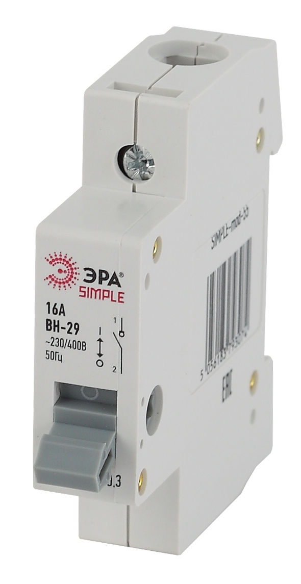 Выключатель нагрузки ЭРА SIMPLE SIMPLE-mod-55 1P 16А ВН-29