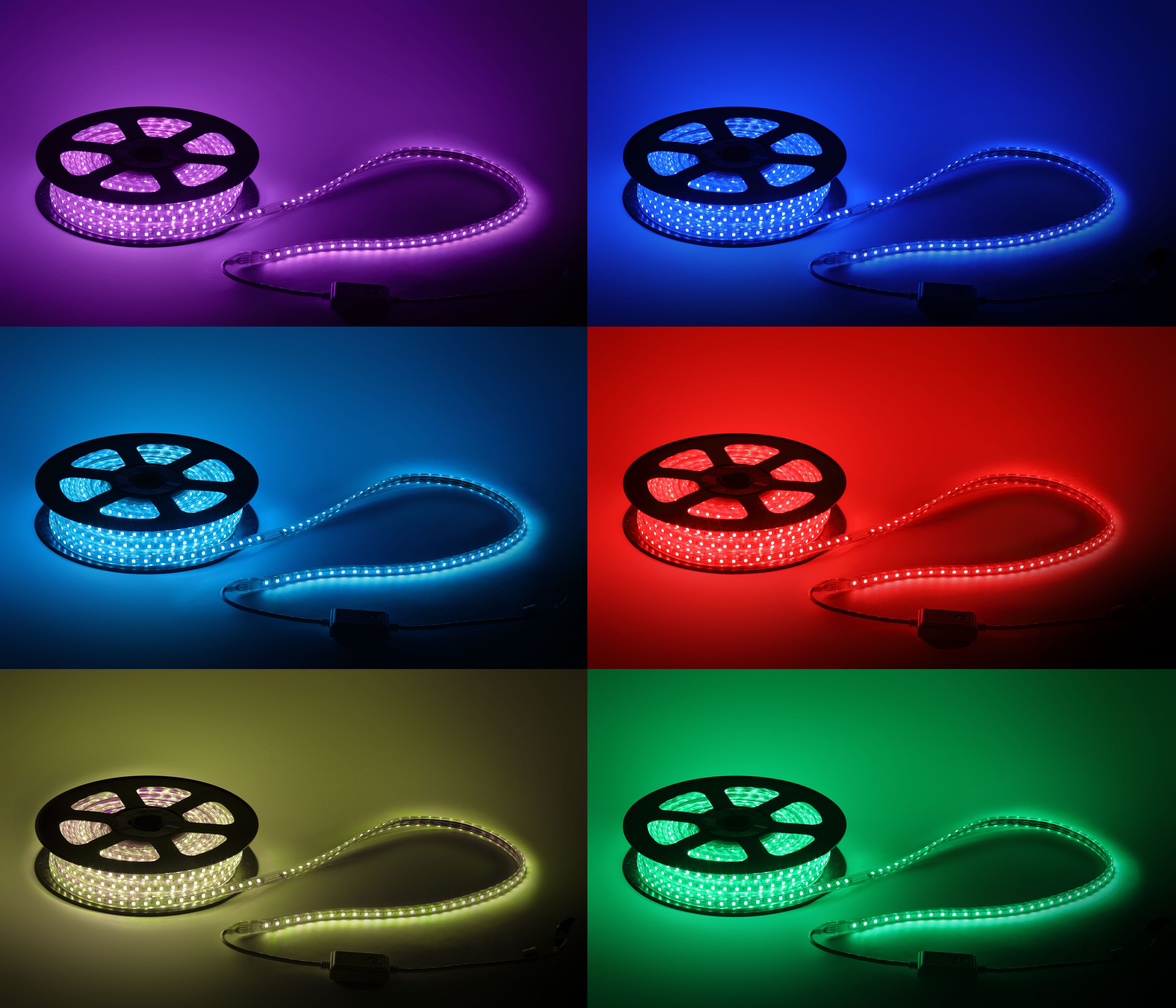 Светодиодная лента ЭРА LS5050-14,4-60-220-RGB-IP67-20m многоцветная