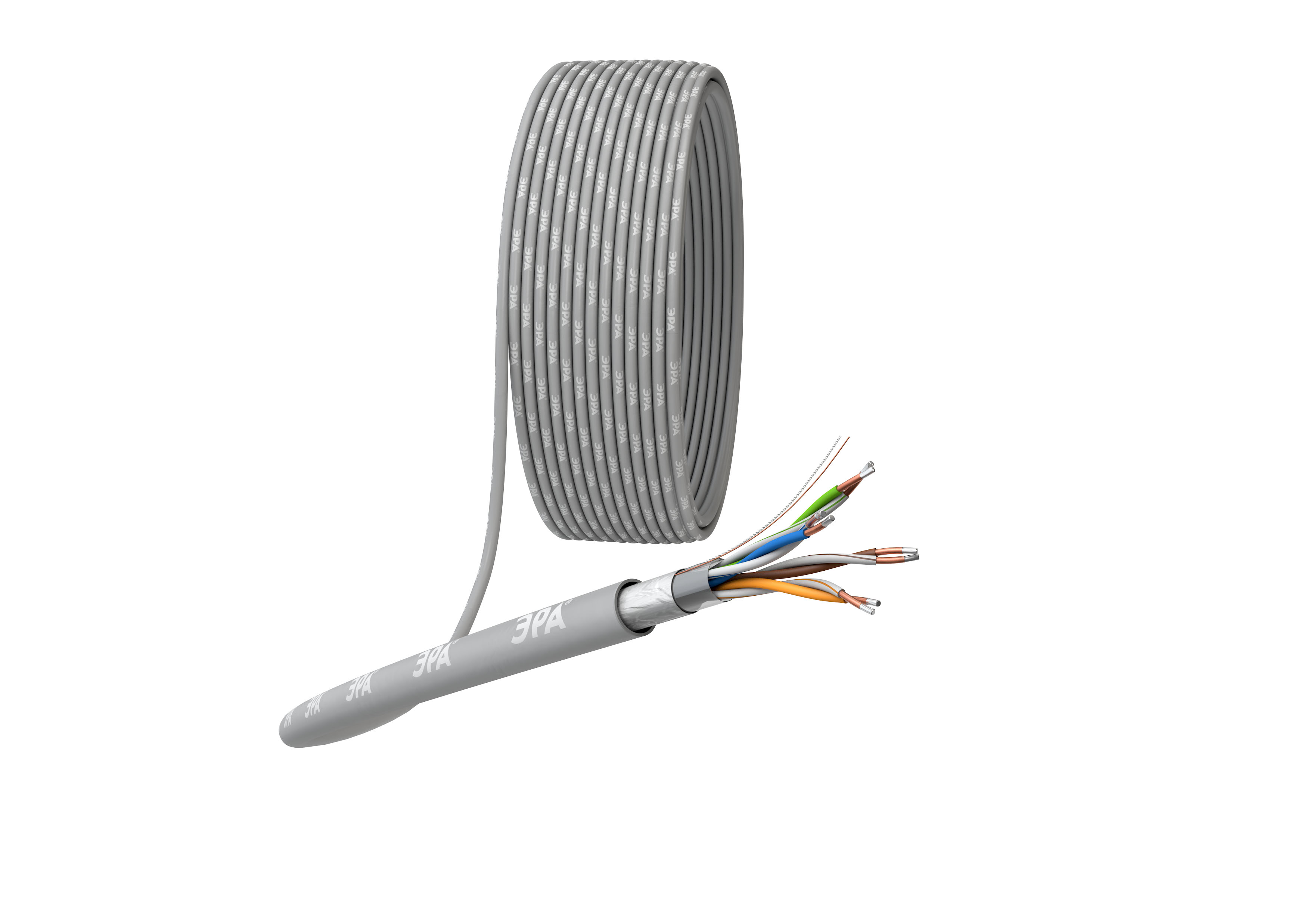Кабель витая пара ЭРА SIMPLE F/UTP 4x2x24 AWG Cat5e CCA PVC 305м