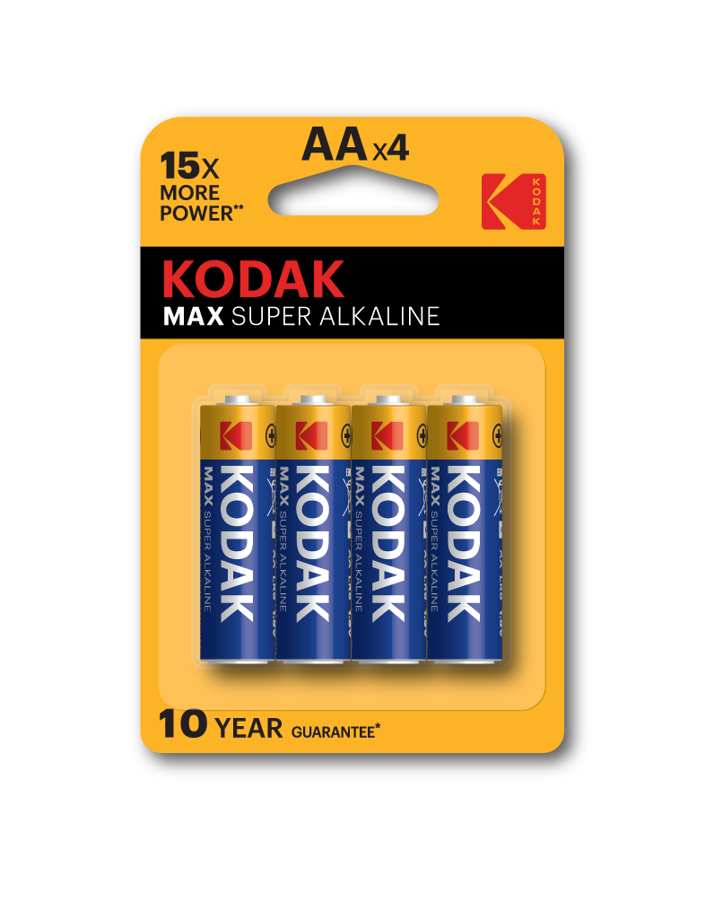 Батарейки Kodak LR6-4BL MAX SUPER Alkaline [KAA-4] (80/400/17600)