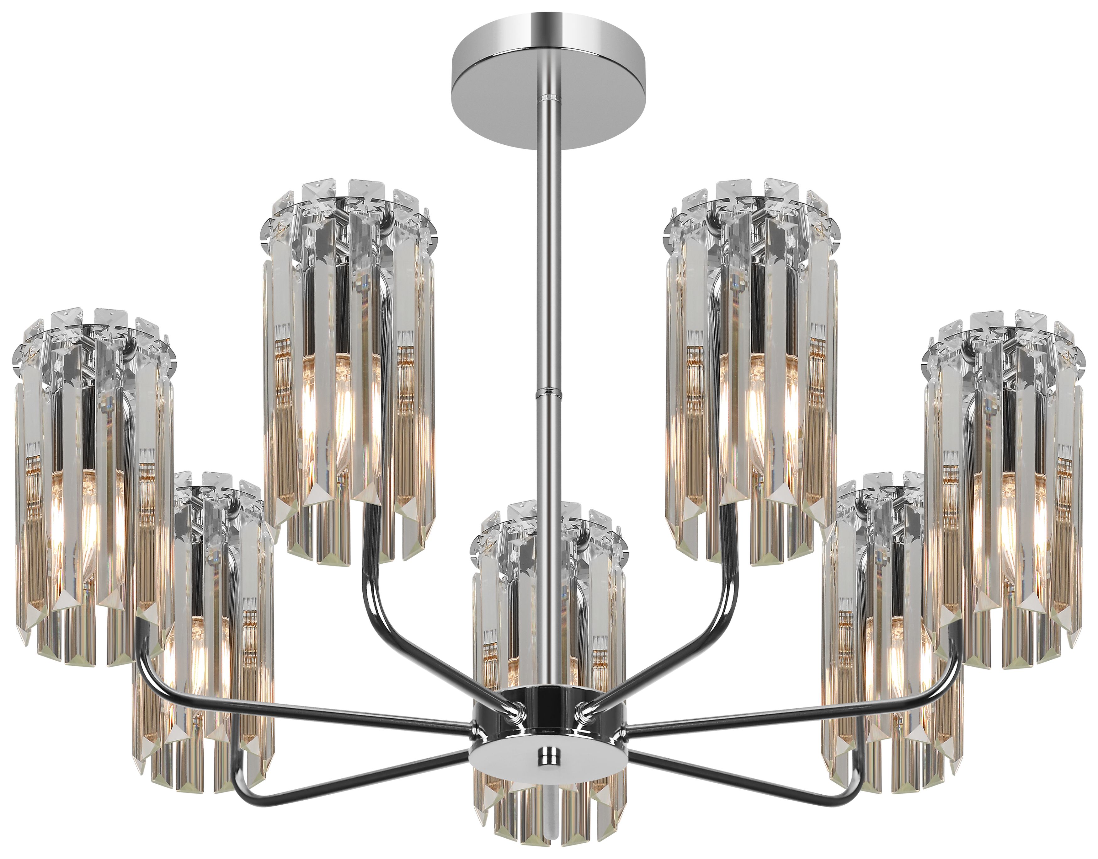 Люстра Rivoli Ifa 1063-307 7хЕ14 40 Вт хрусталь