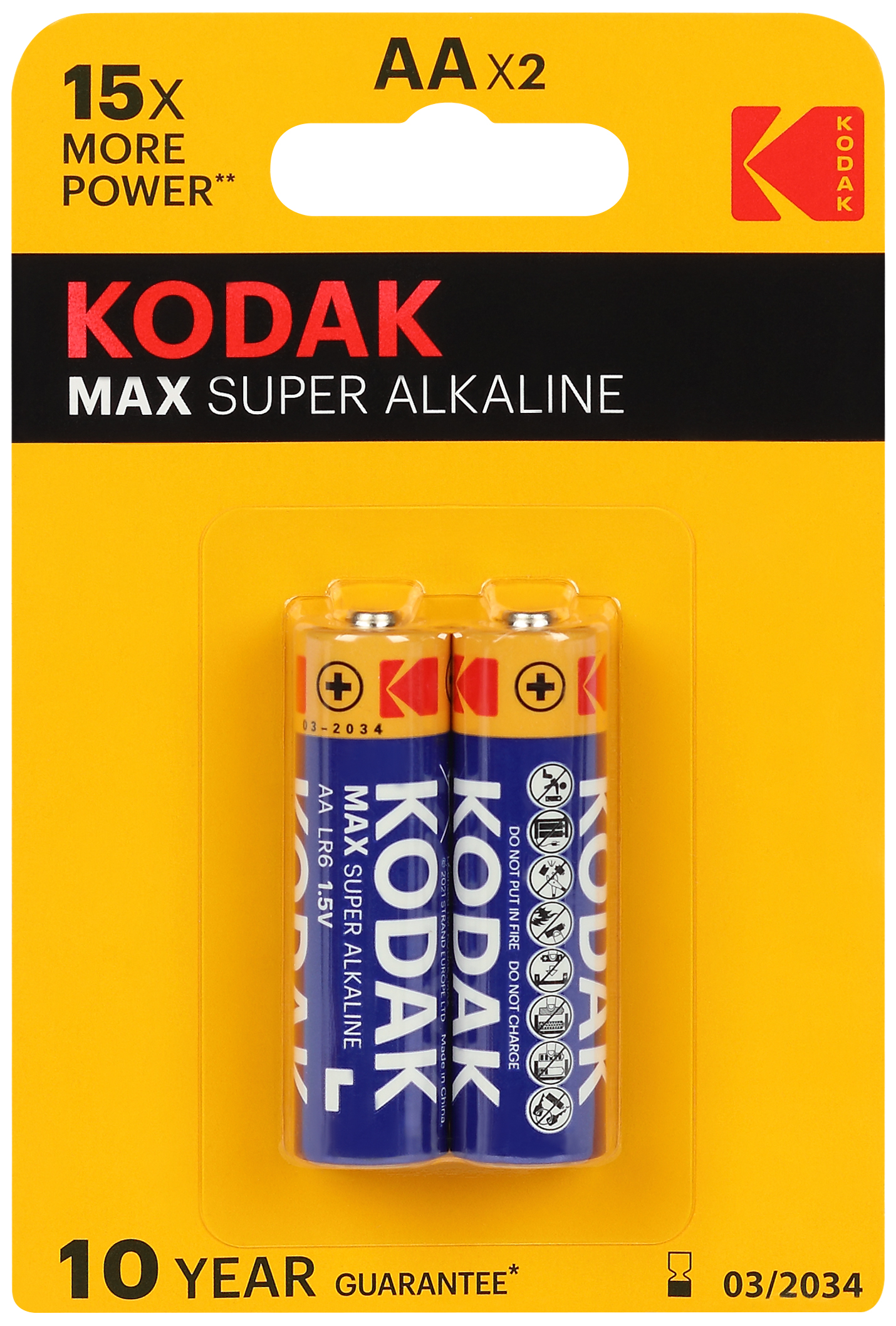 Батарейки Kodak LR6-2BL MAX SUPER Alkaline [KAA-2] (40/200/13200)