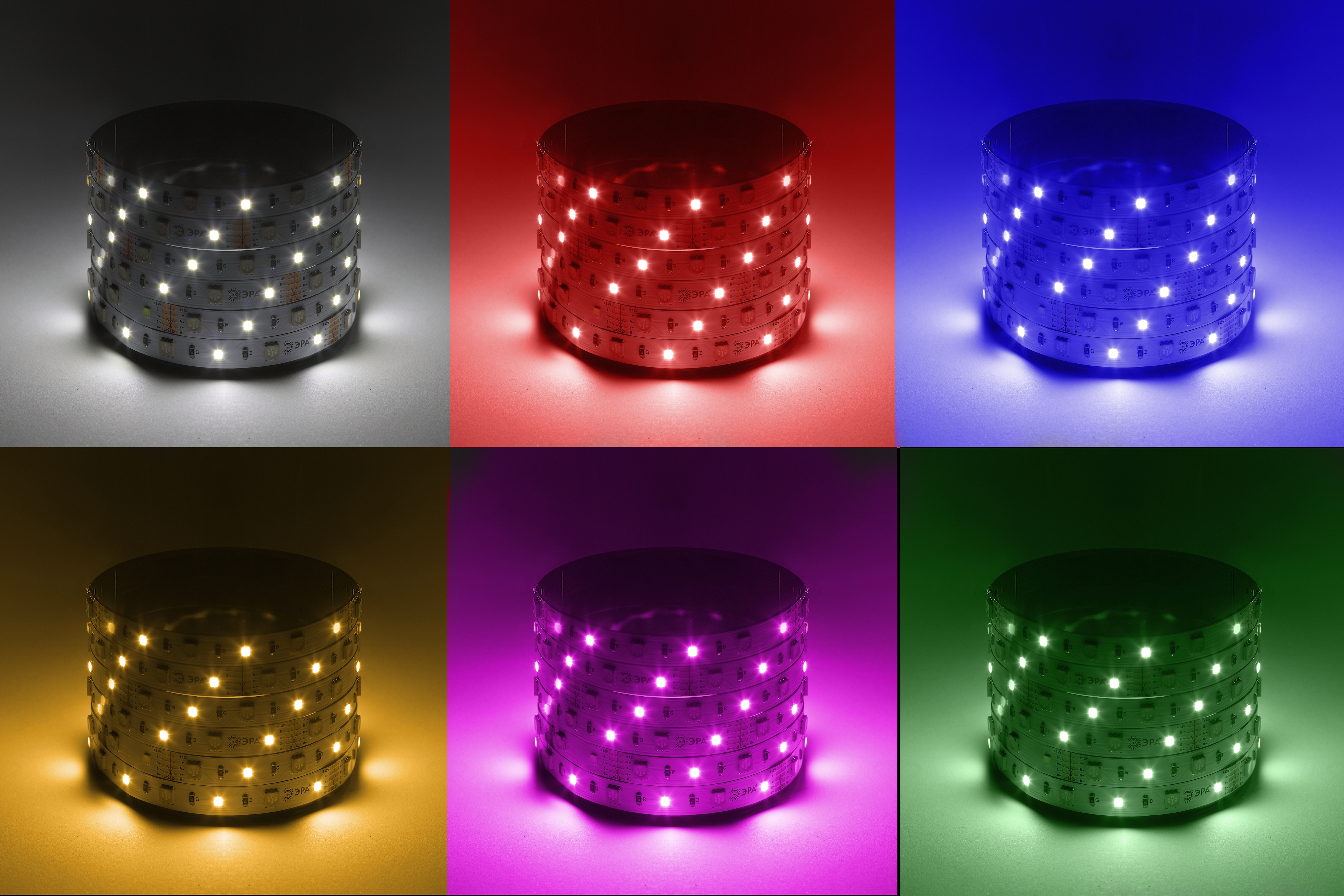 Светодиодная лента ЭРА LS5050-14,4-60-12-RGB+W(6500)-IP20-1 year-5m RGB+холодный белый 1 год