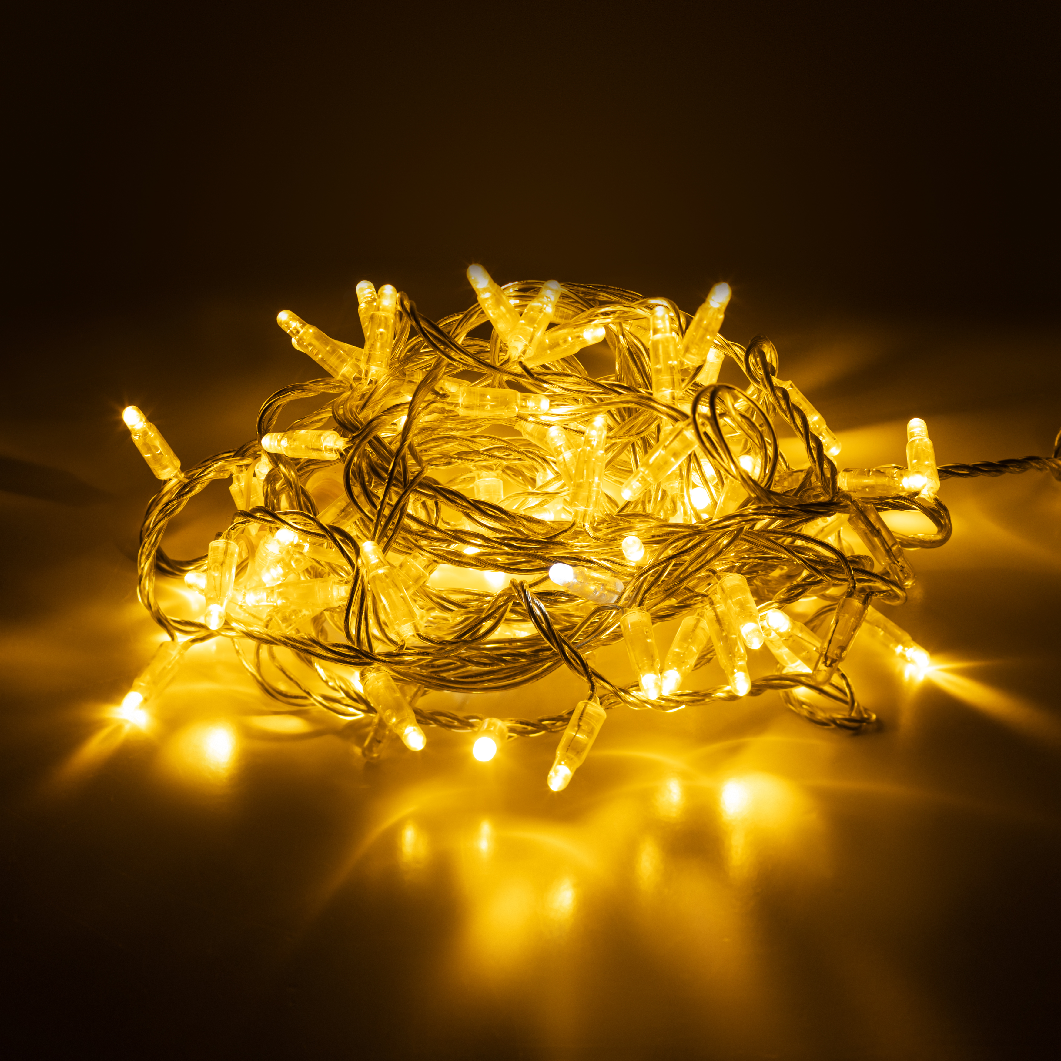 ERAPS-NP3 ЭРА Гирлянда 30LED Нить 3 м, теплый свет, бел. мерц., прозрач. ПВХ, 220В, IP65