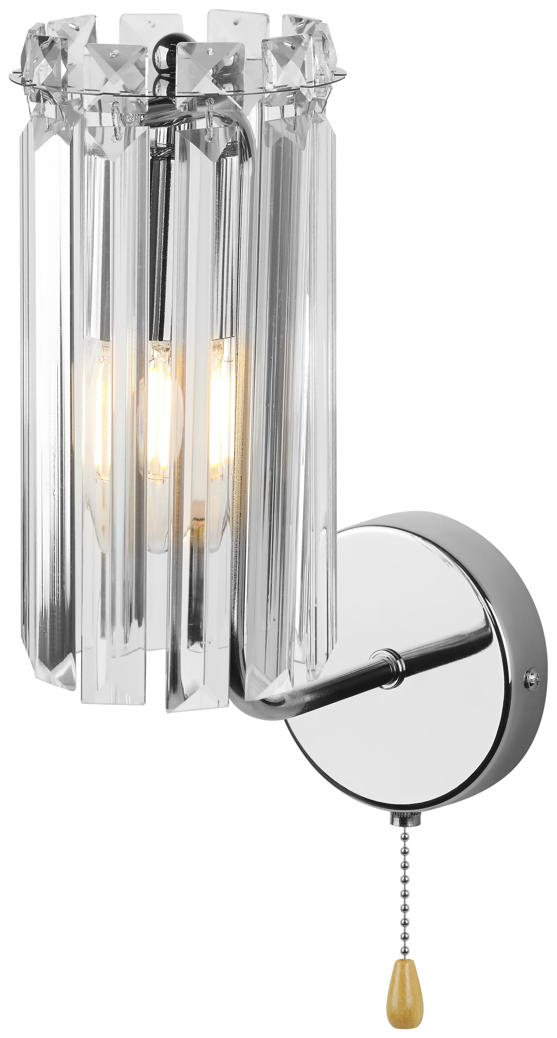 Бра светильник Rivoli Ifa 1063-401 настенный 1хЕ14 40 Вт хрусталь с выключателем