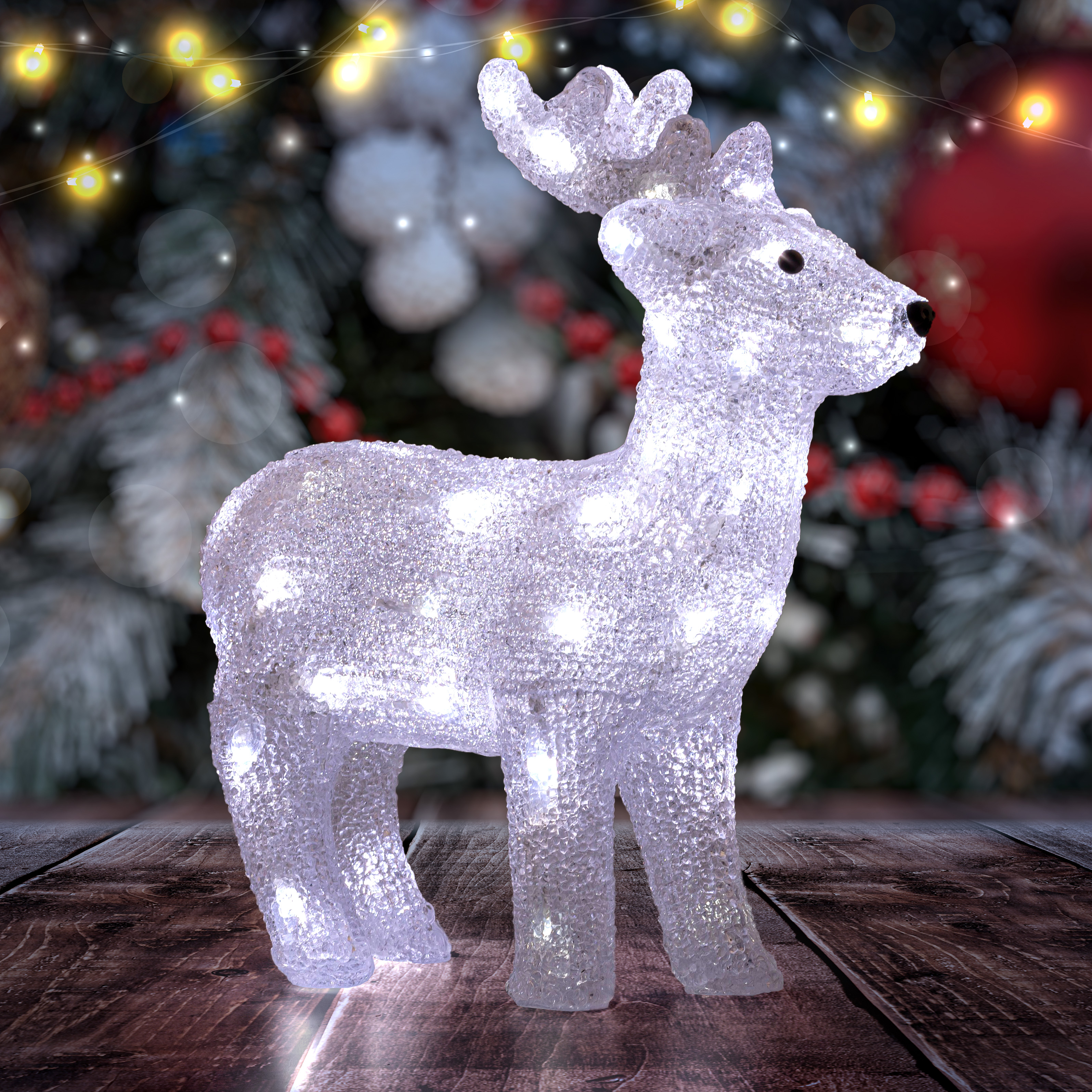 ENIOF - 15 ЭРА Фигура акриловая Олень, 50 LED, 10 мерцающих LED, 31*13*37 см, IP20
