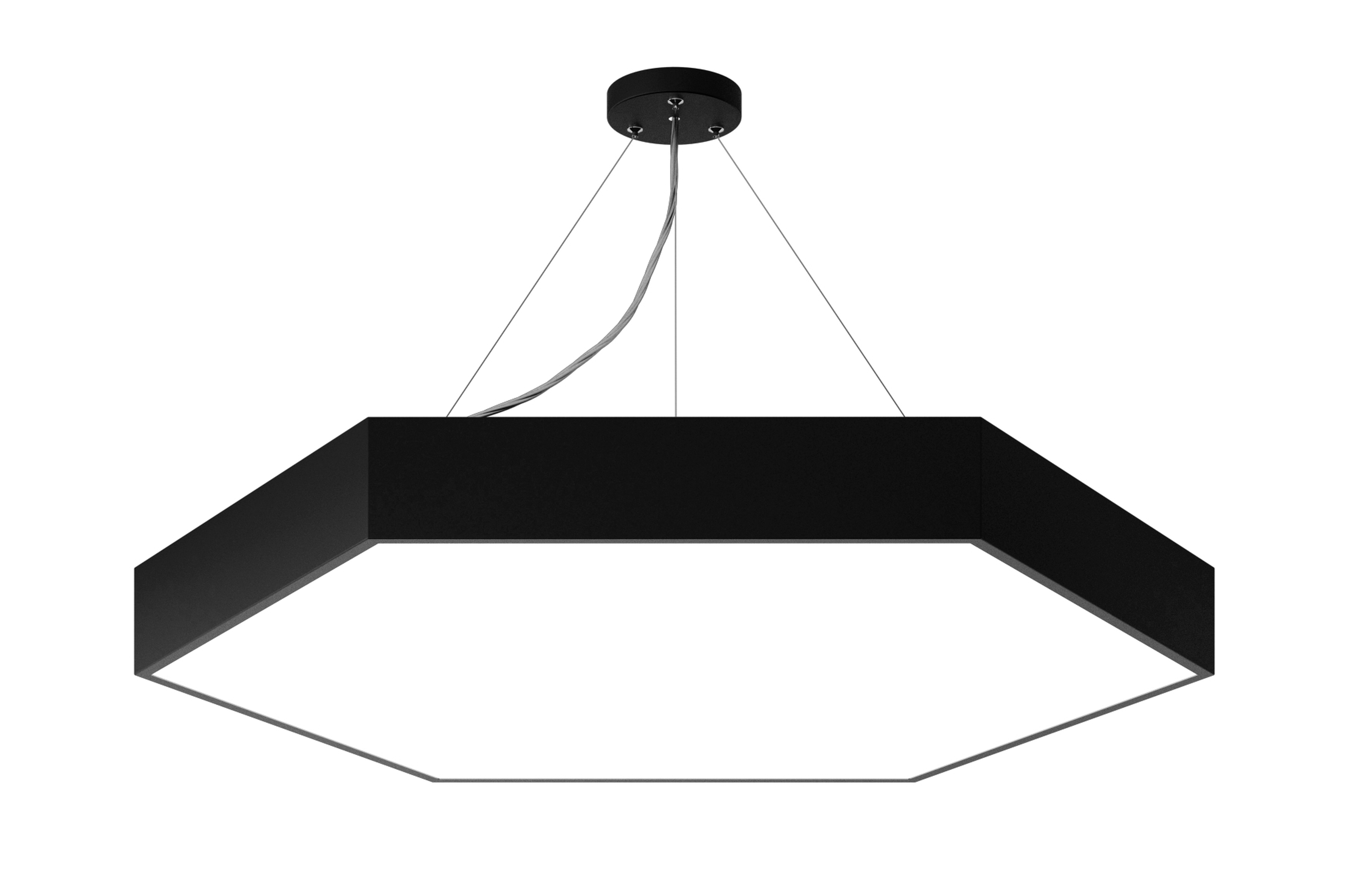 Светильник LED ЭРА Geometria SPO-122-B-40K-066 Hexagon 66Вт 4000К 5300Лм 800*800*80 черный подвесной драйвер внутри
