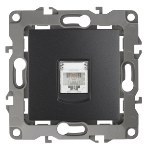 Розетка ЭРА Серия 12 12-3105-05 телефонная RJ11 IP20 антрацит