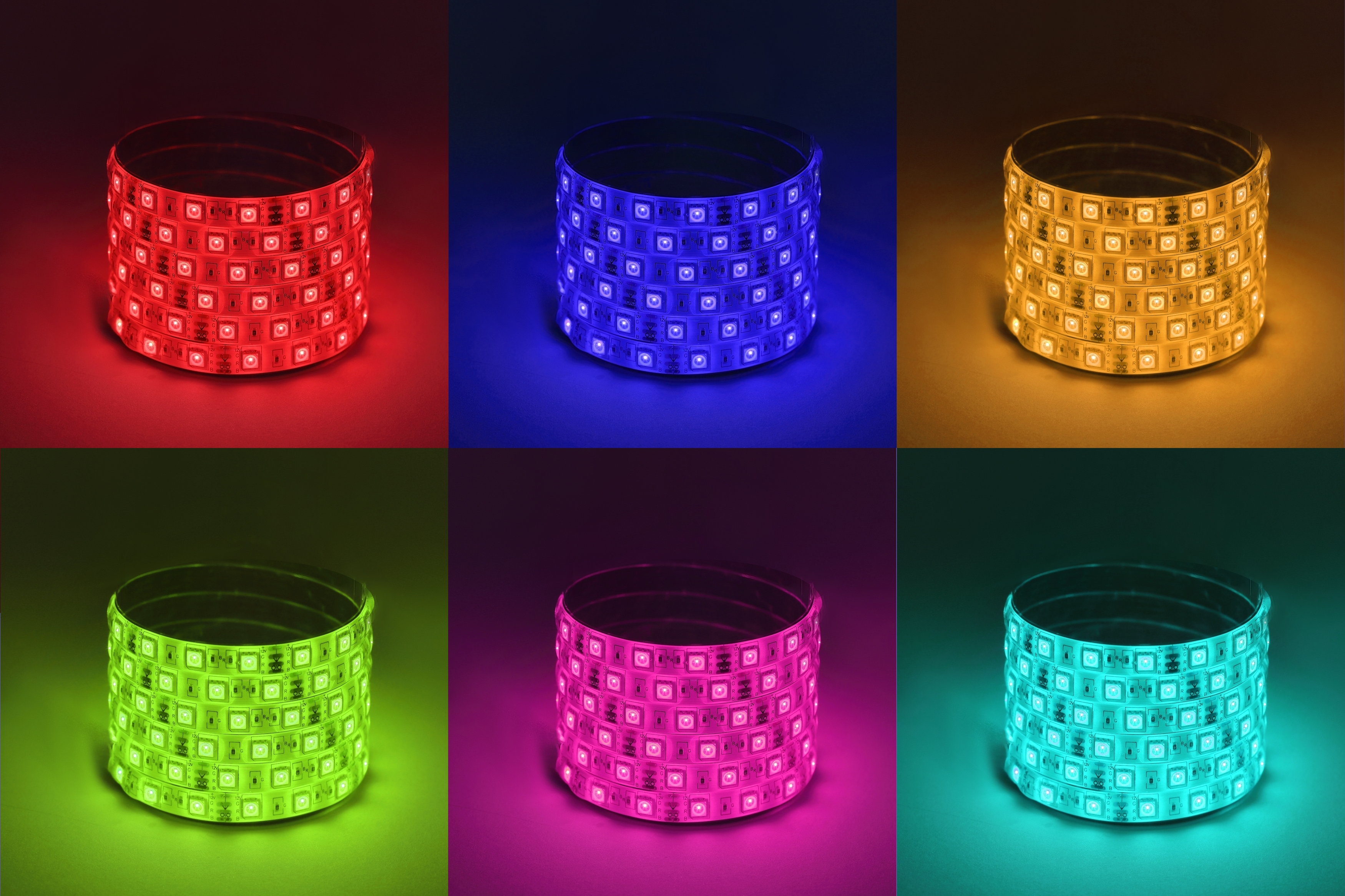 Светодиодная лента ЭРА LS5050-14,4-60-12-RGB-IP65-2year-5m многоцветная