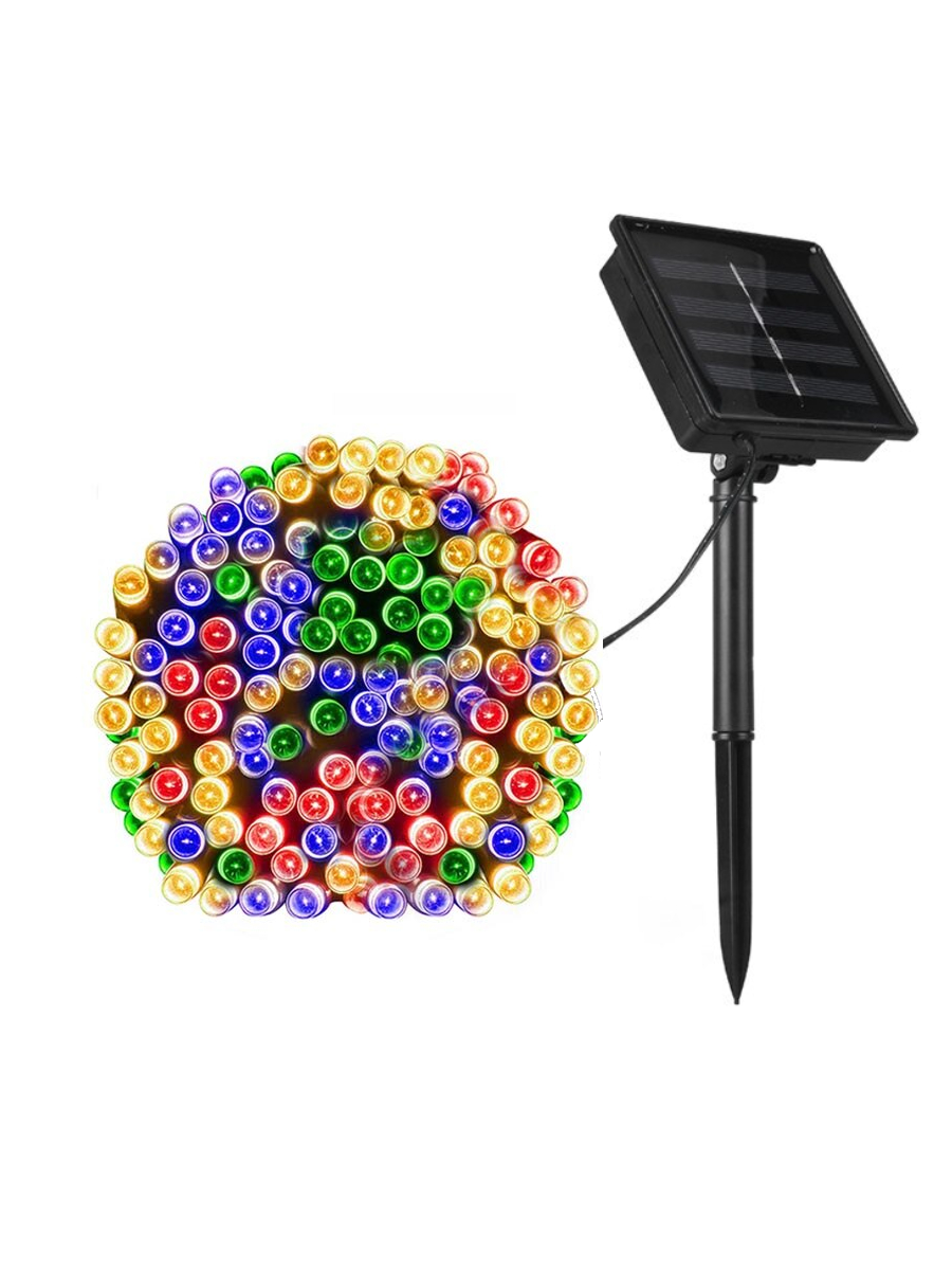 Садовая гирлянда ЭРА ERAUF024-16 Сеть 150 LED на солнечной батарее мультиколор 2мХ1,35м