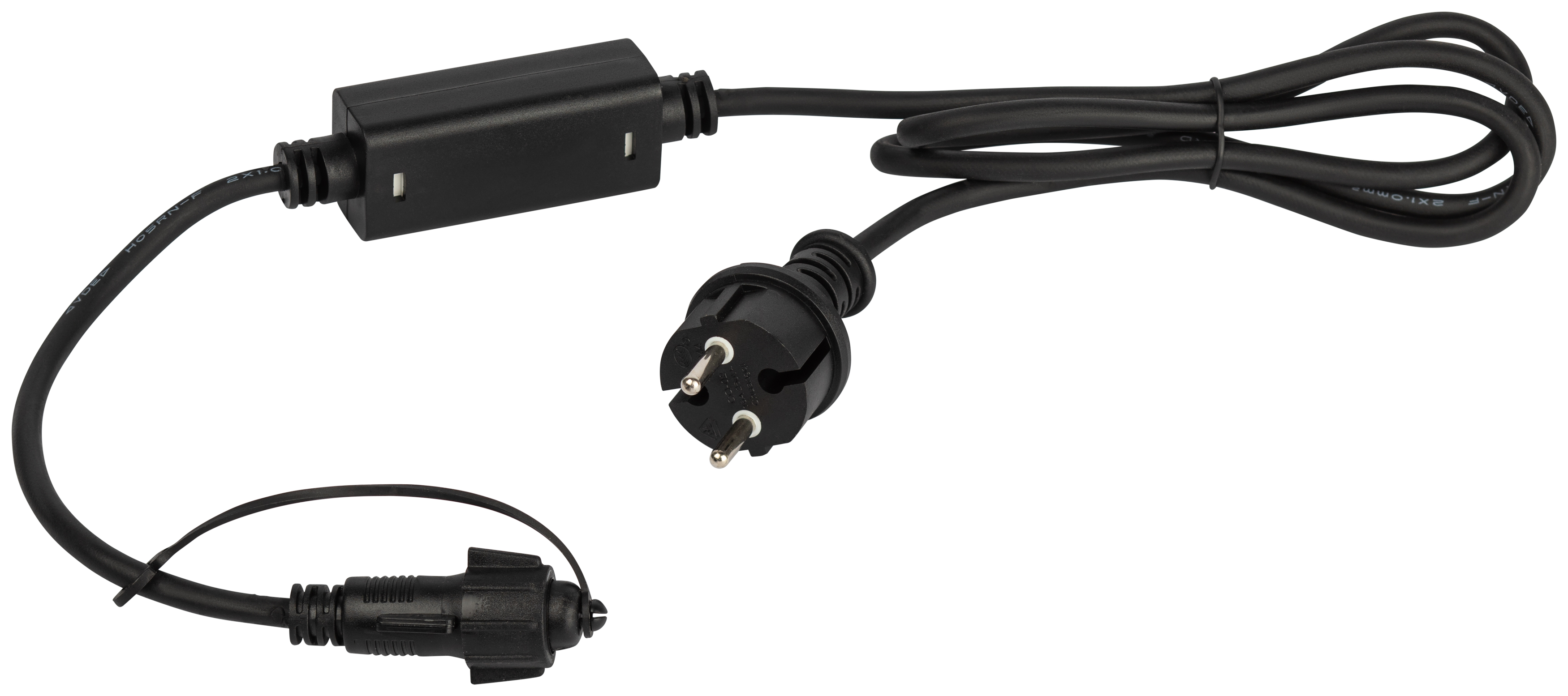 ERAPS-K800 ЭРА Шнур питания для подключения гирлянд, IP65, 1,5 м, черный, каучук, 6А, 800Вт, 220В