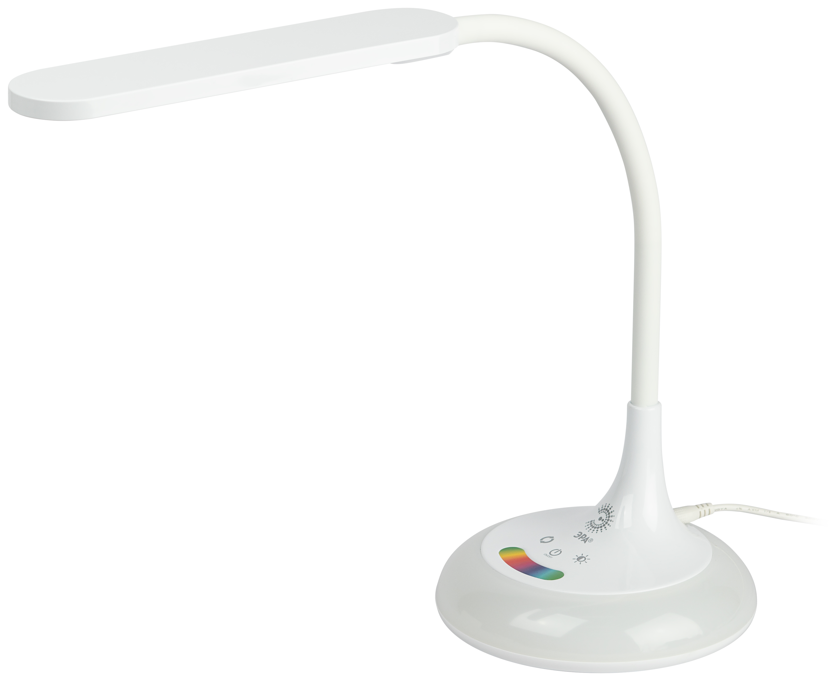 Настольный светильник ЭРА NLED-481-10W-W светодиодный с RGB ночником белый