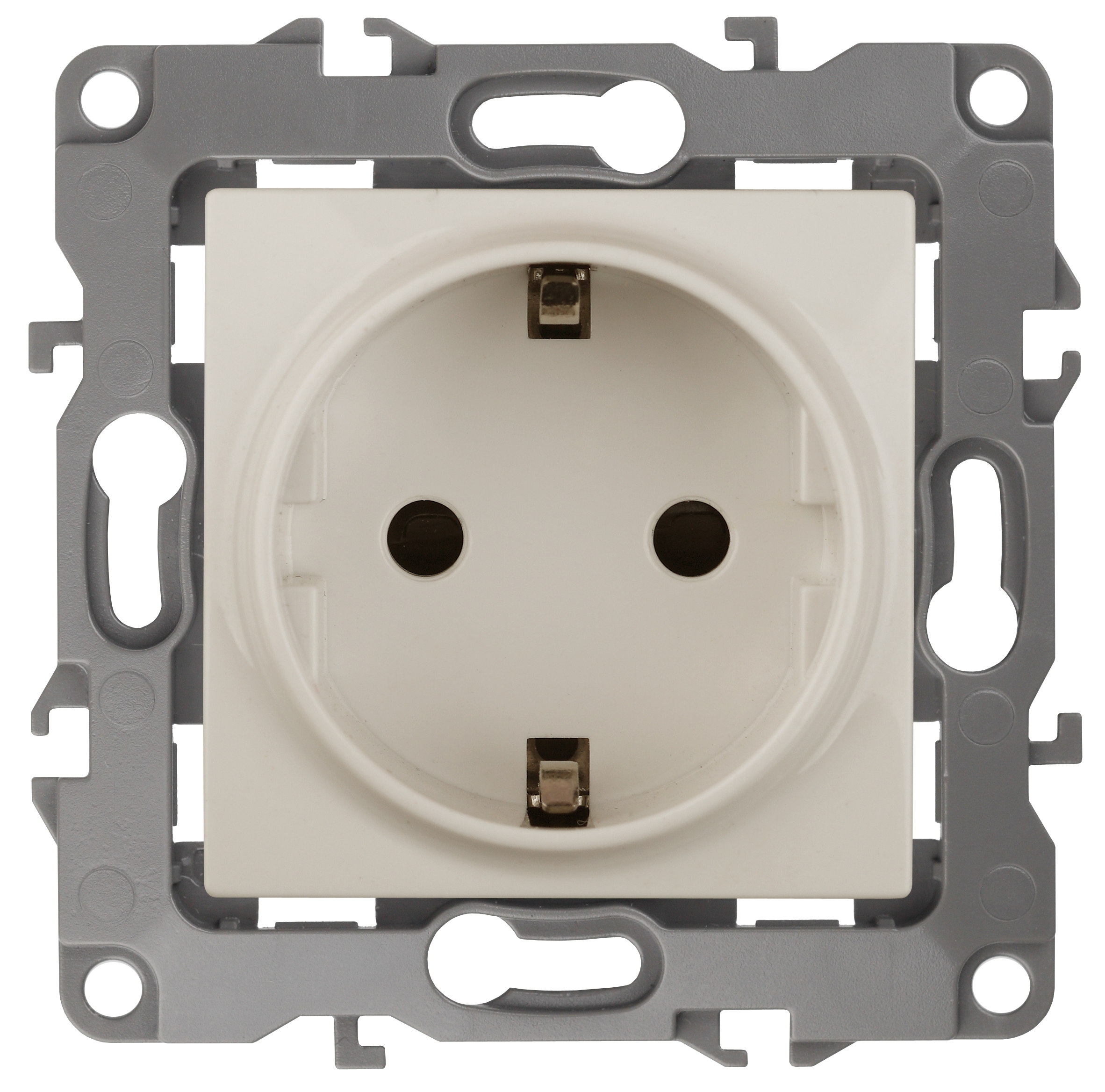 Розетка ЭРА Серия 12 12-2111-02 2P+E Schuko 16A-250В IP20 винт слоновая кость
