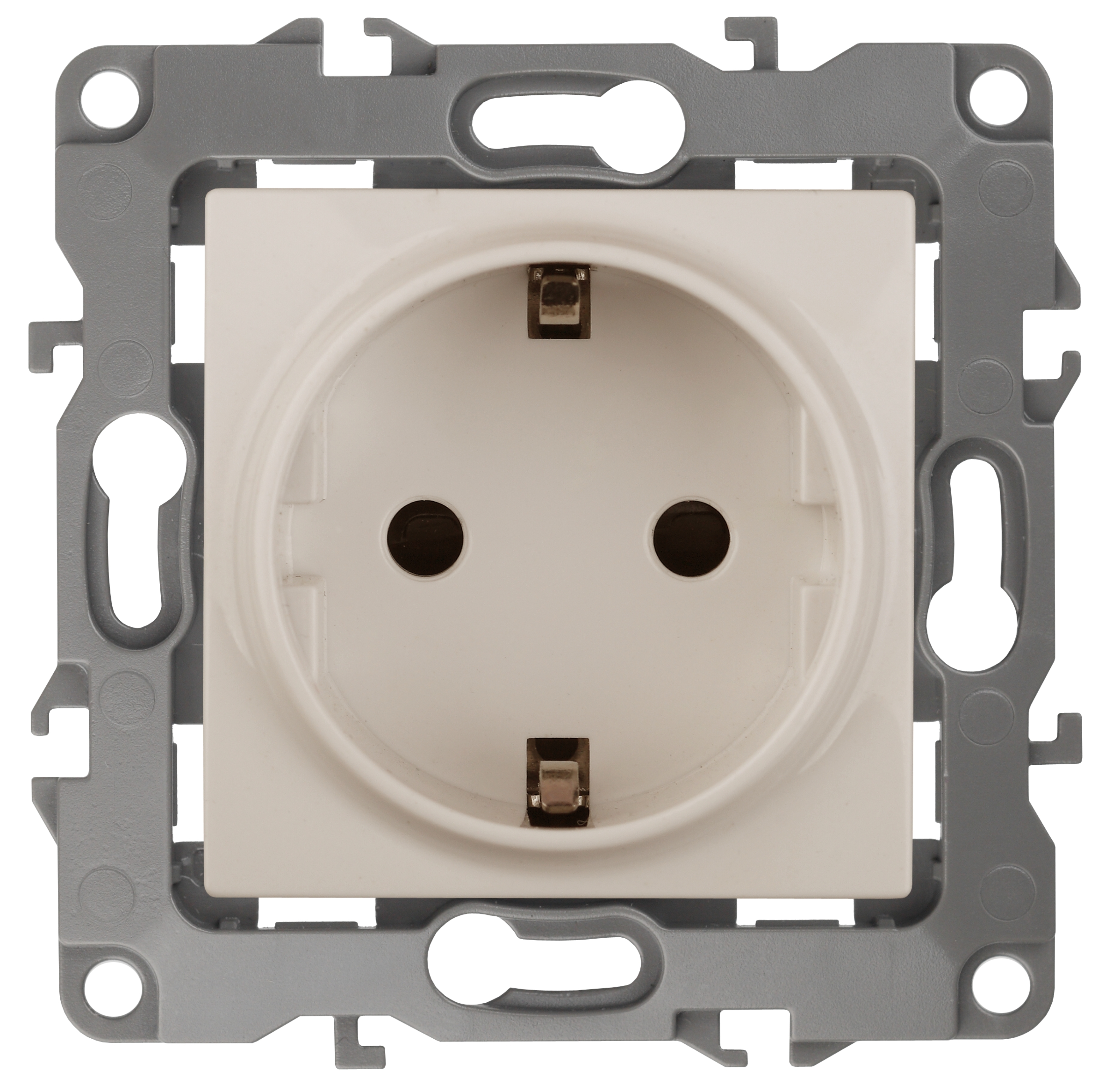 Розетка ЭРА Серия 12 12-2101-02 с заземлением 2P+E Schuko 16A-250В IP20 слоновая кость