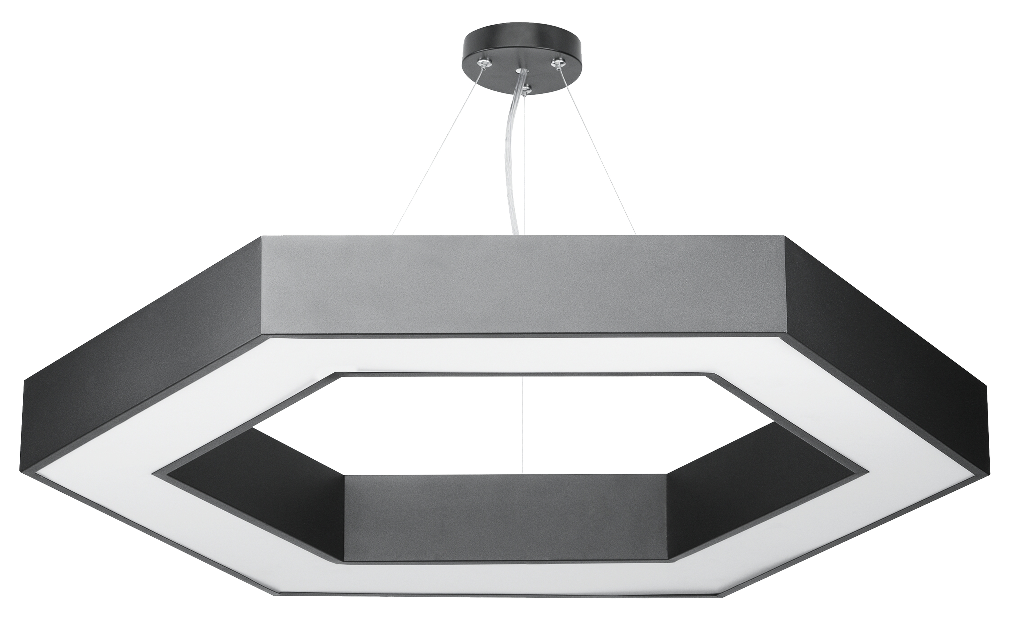 Светильник LED ЭРА Geometria SPO-123-B-40K-045 Hexagon 45Вт 4000K 2900Лм IP40 600*80 черный подвесной драйвер внутри